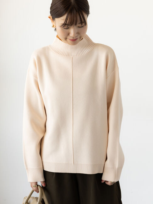 Lugnoncure「コットンタッチハイネックニット」|ニット・セーター|ピンク