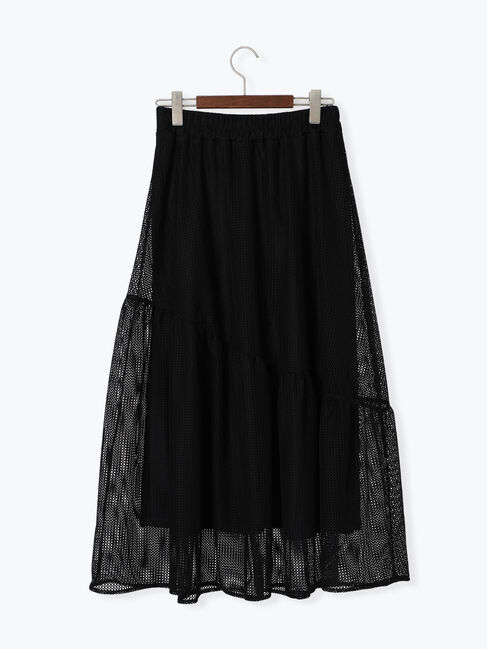 Te chichi TERRASSE「メッシュアシメティアードスカート《2025summer catalog item》」|スカート|