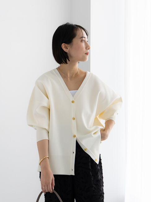 Te chichi「コクーンVネックカーディガン」|カーディガン|オフホワイト