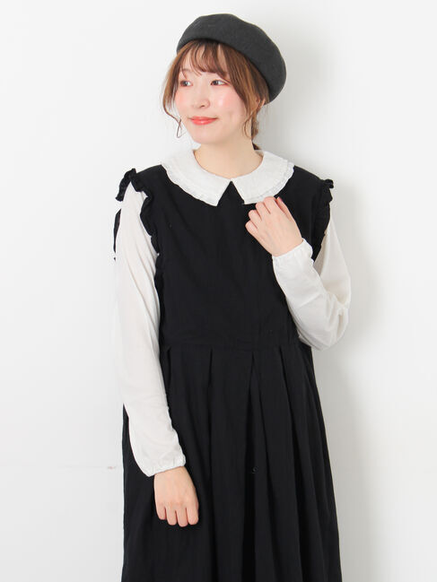 Samansa Mos2「ドビーフリル襟カットソー」|Tシャツ・カットソー|オフホワイト