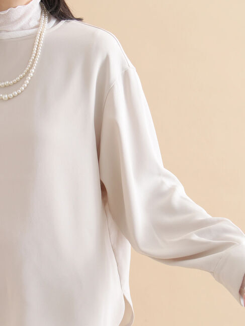 sm2rhythm「ノーカラーブラウス」|シャツ・ブラウス|