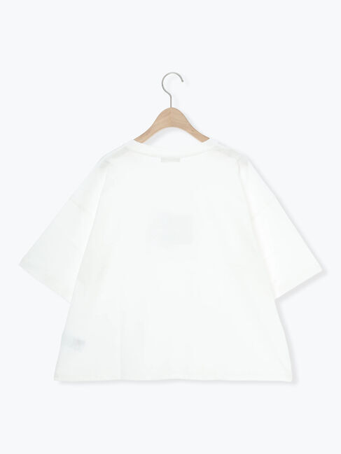 Samansa Mos2「ヴィンテージ風天竺おじさんフロッキープリントTシャツ」|Tシャツ・カットソー|