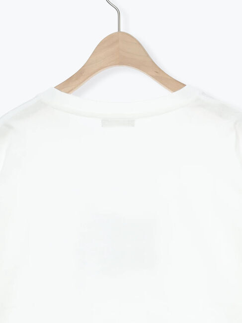 Samansa Mos2「ヴィンテージ風天竺おじさんフロッキープリントTシャツ」|Tシャツ・カットソー|