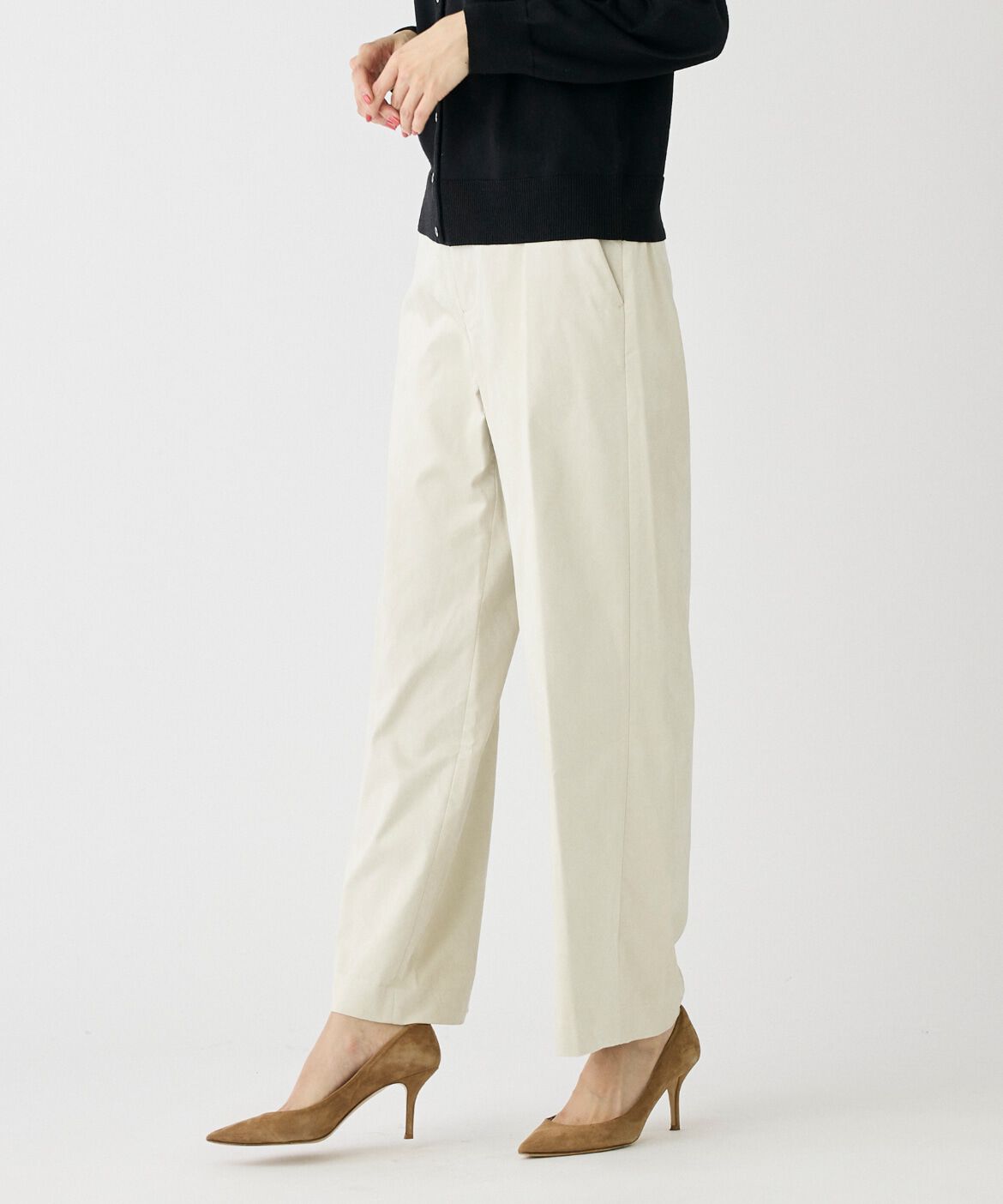 DAY by DAY it&rsquo;s international「スエード調セミワイドパンツ《KOMASUEDE》」|その他|アイボリー2