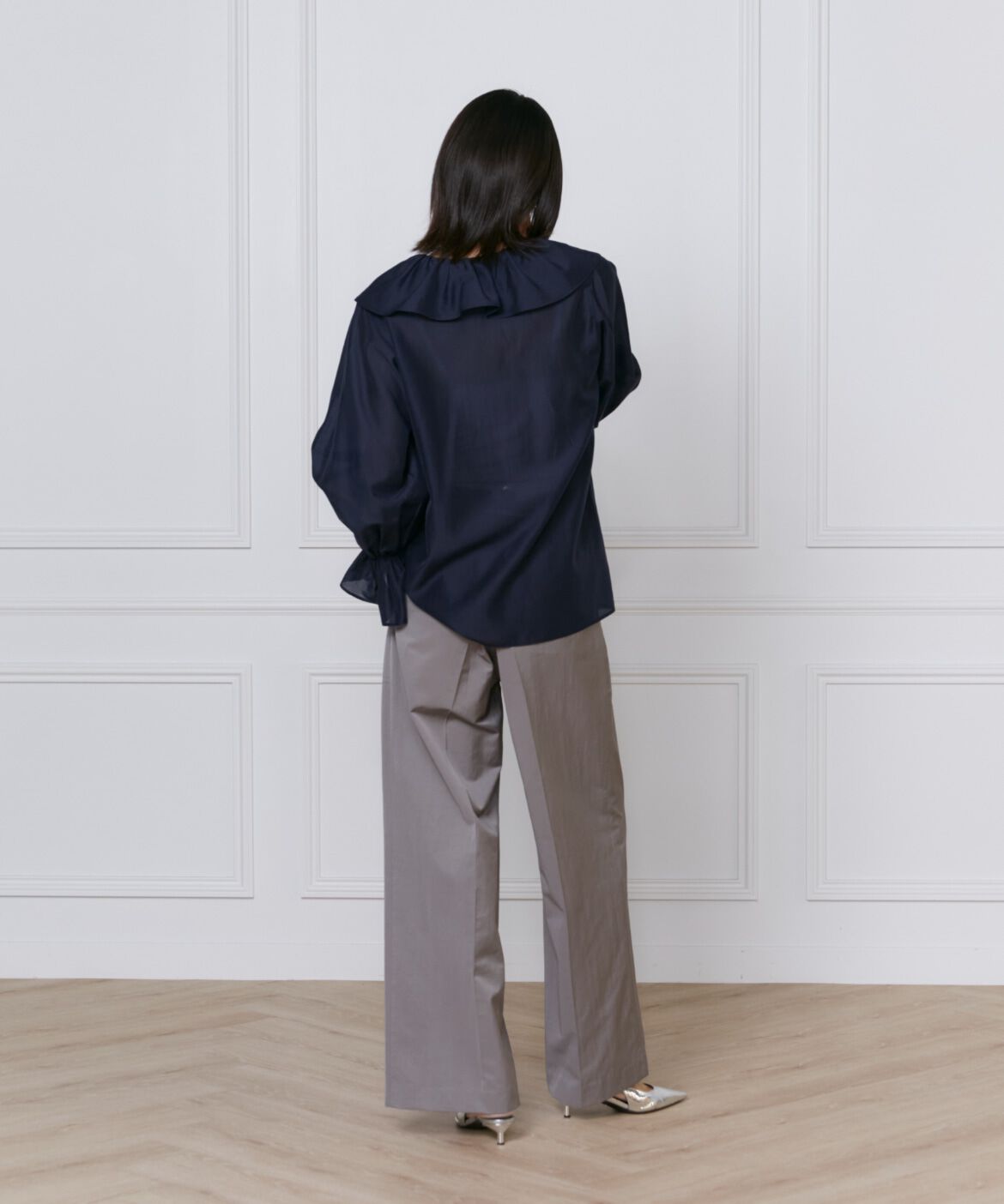 INED「《大きいサイズ》サテンベイカーパンツ」|その他|