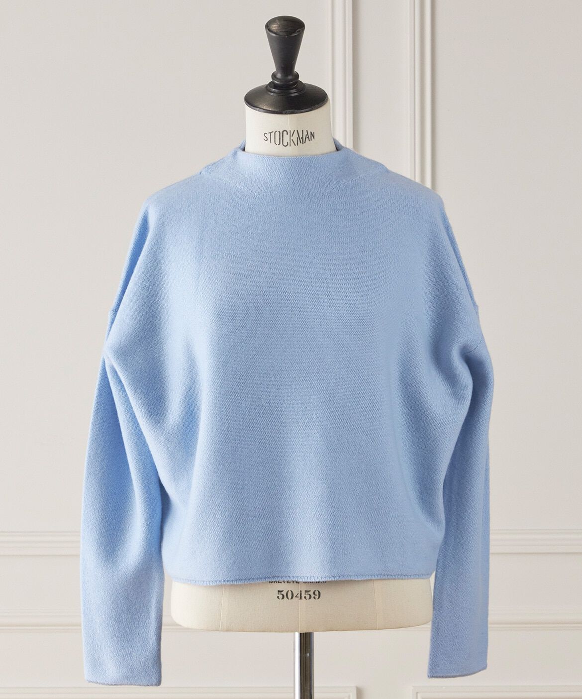 INED「《大きいサイズ》モックネックプルオーバー」|ニット・セーター|