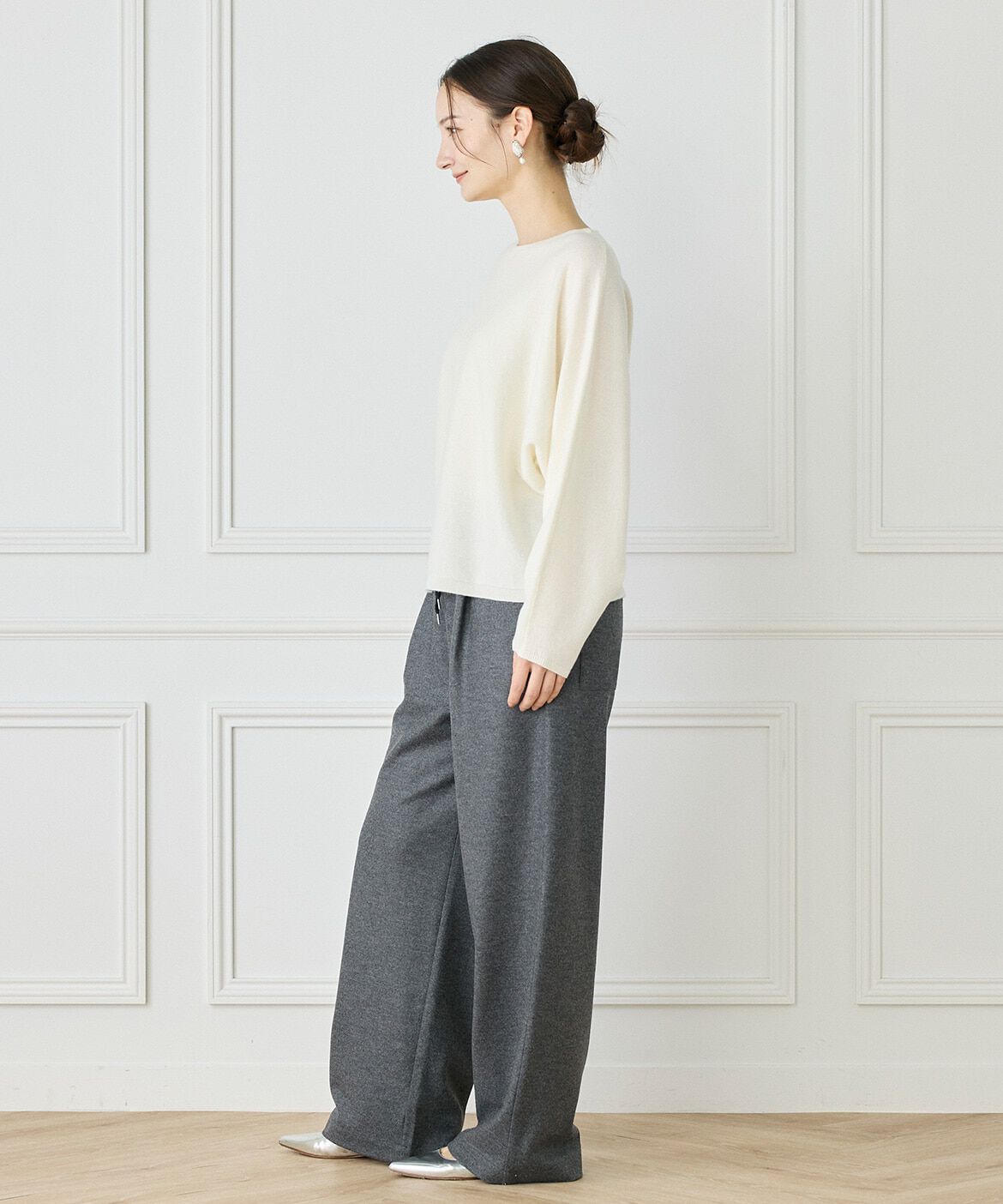 INED「《WEB限定カラー》カシミヤ混ドルマンスリーブニット 」|ニット・セーター|