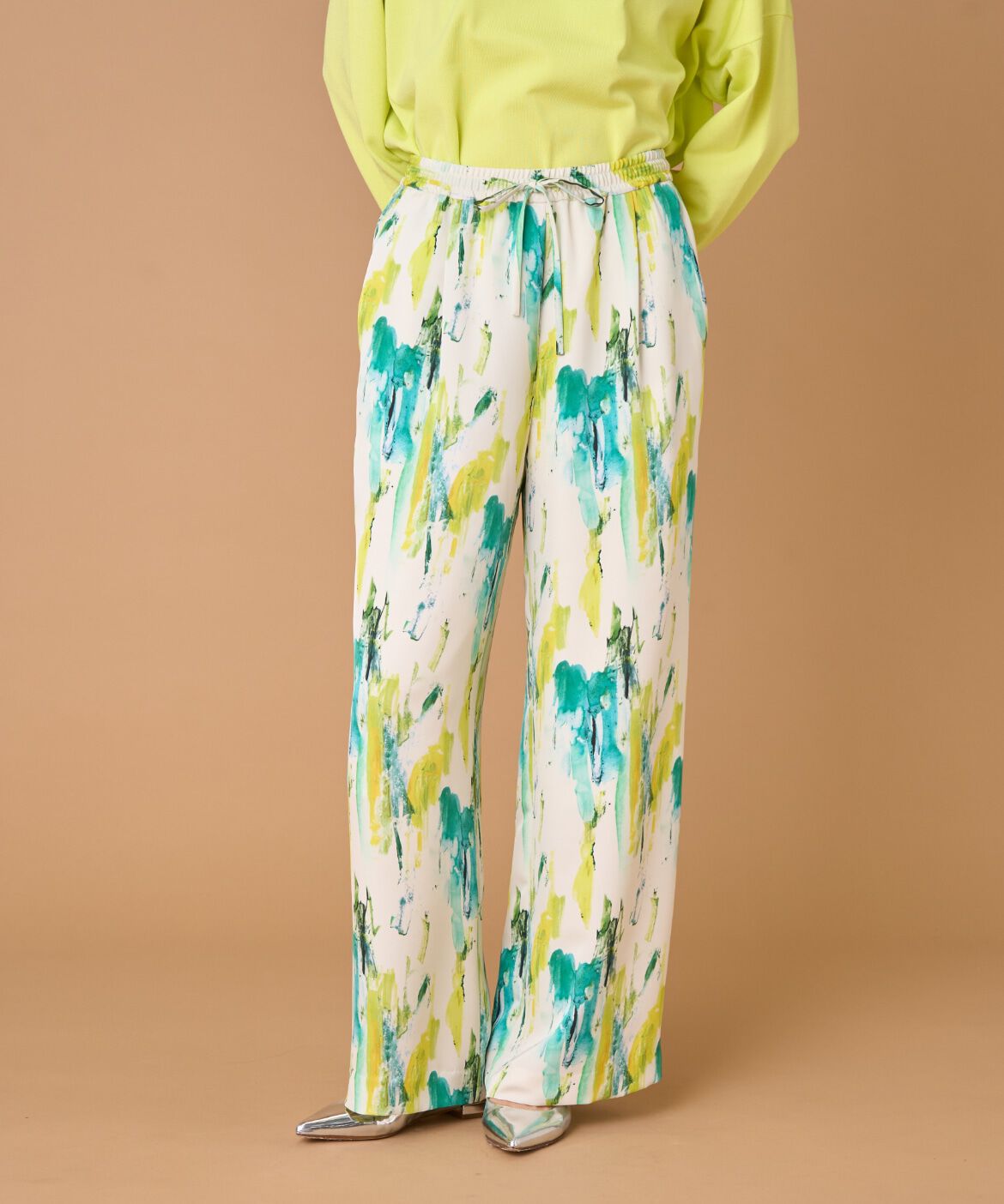 INED「《大きいサイズ》プリントワイドパンツ」|その他|