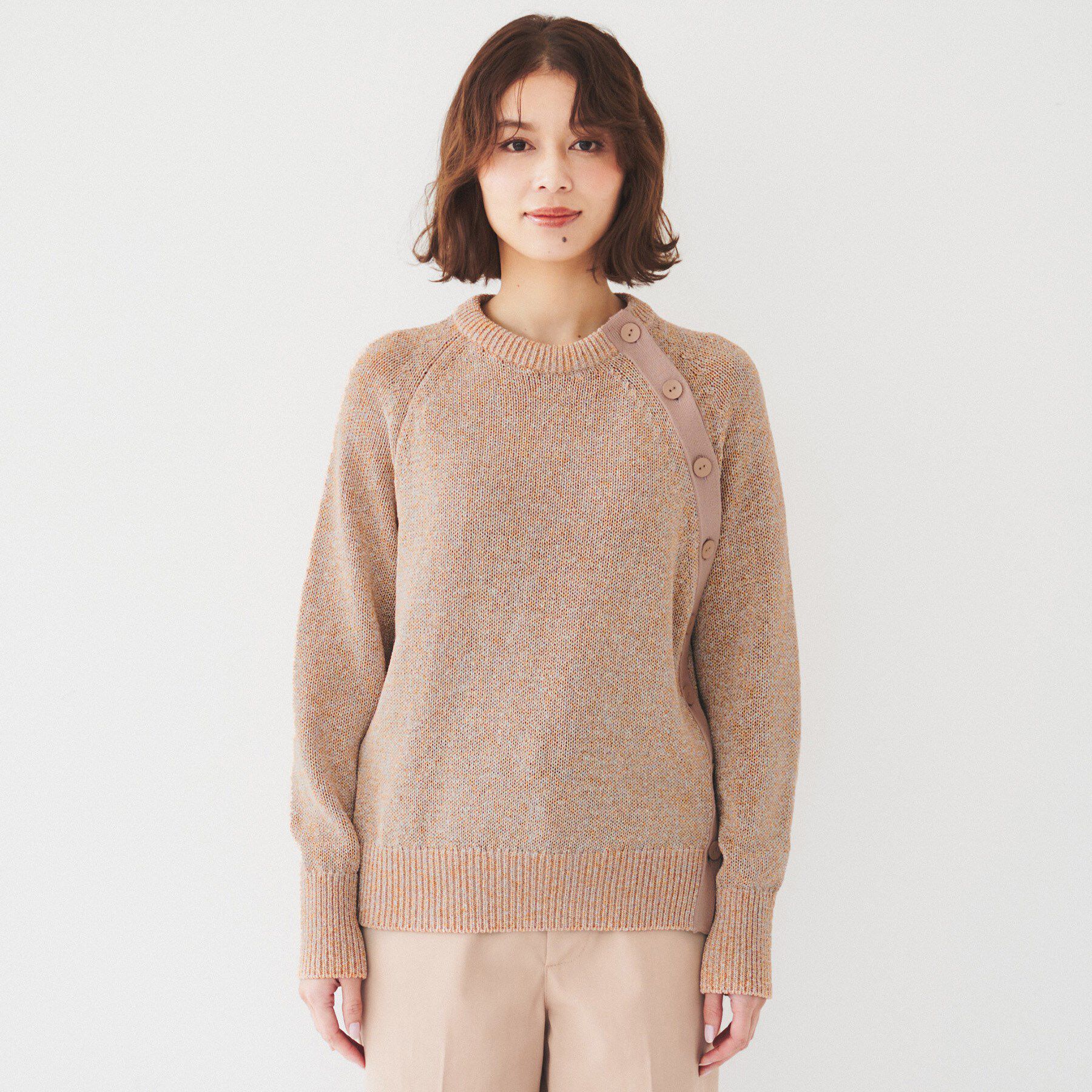 UNTITLED「【手洗い可/春夏素材】ミックスカラー プルオーバーニット」|ニット・セーター|