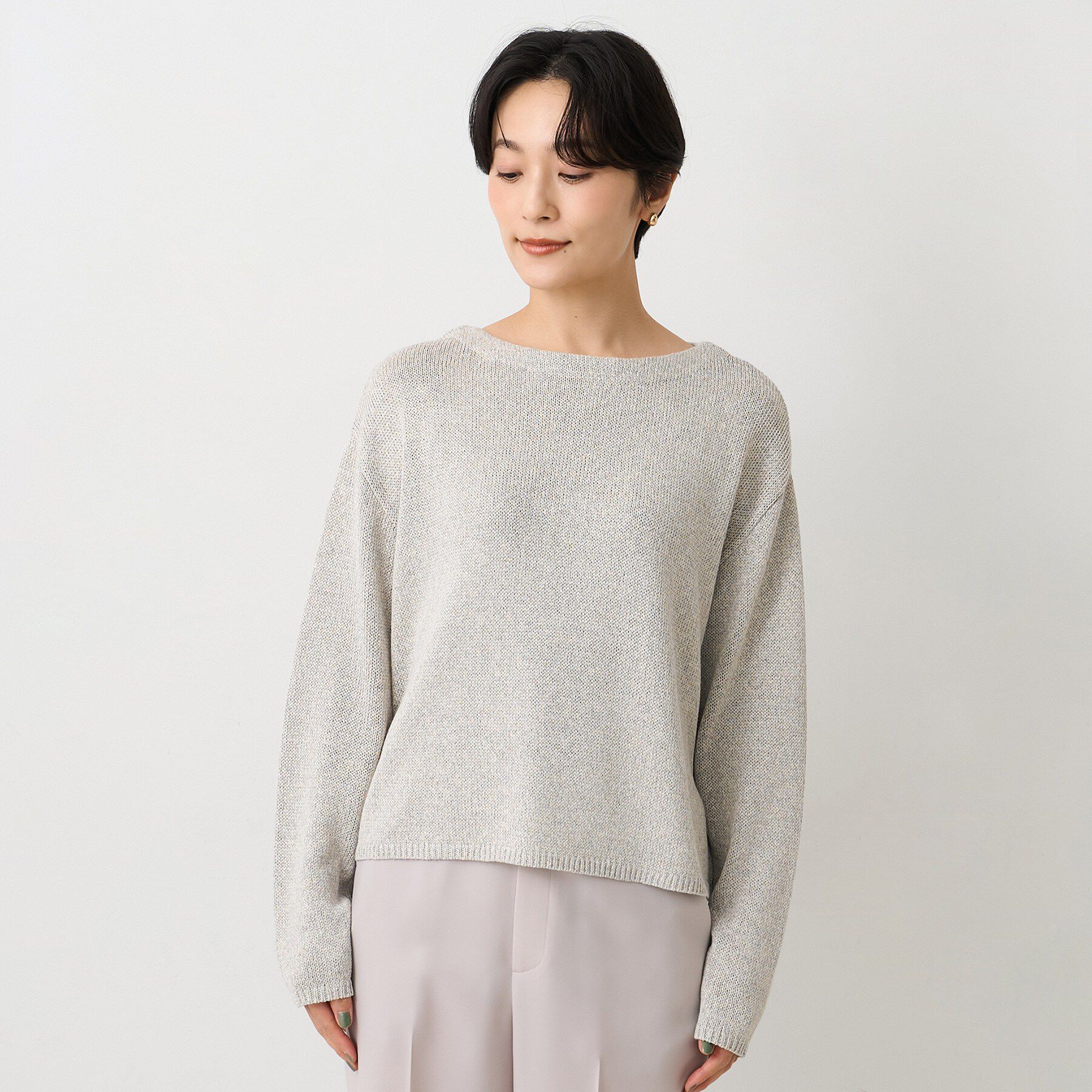 UNTITLED「【洗える/光沢感】ファンシーヤーンニット」|ニット・セーター|