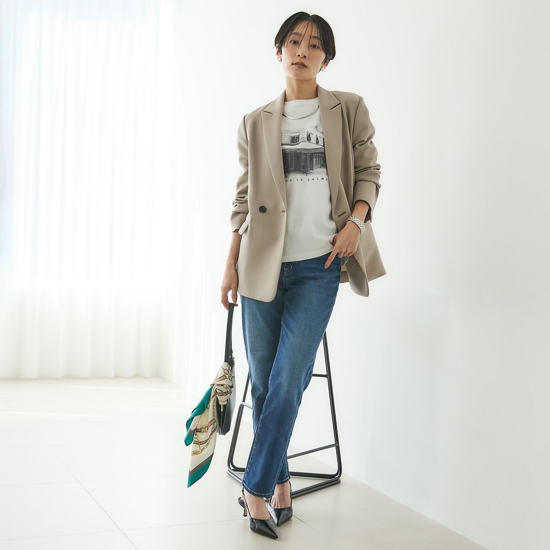 UNTITLED「【古畑星夏さん着用/人気デニム】MAKE&times;DENIMスリムストレート」|デニム|