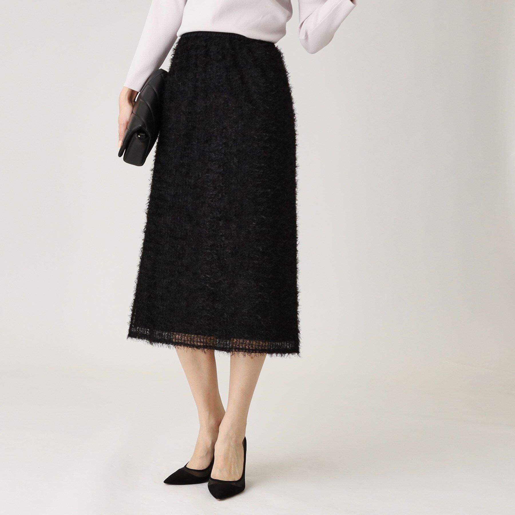 COUP DE CHANCE「【洗える／日本製】フェザータイトスカート」|スカート|ブラック(019)