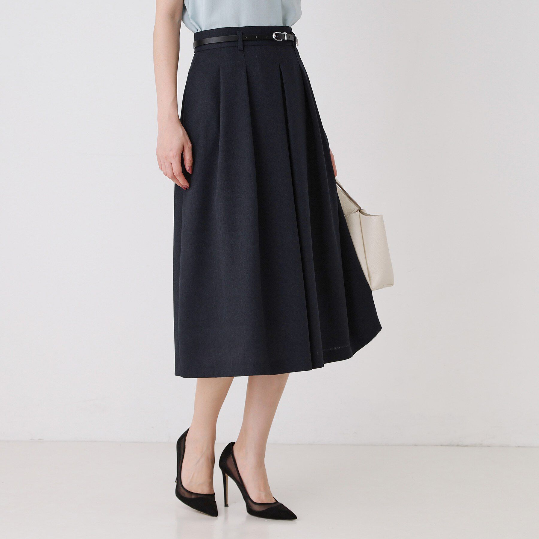 COUP DE CHANCE「【手洗い可／日本製】タックフレアスカート」|スカート|