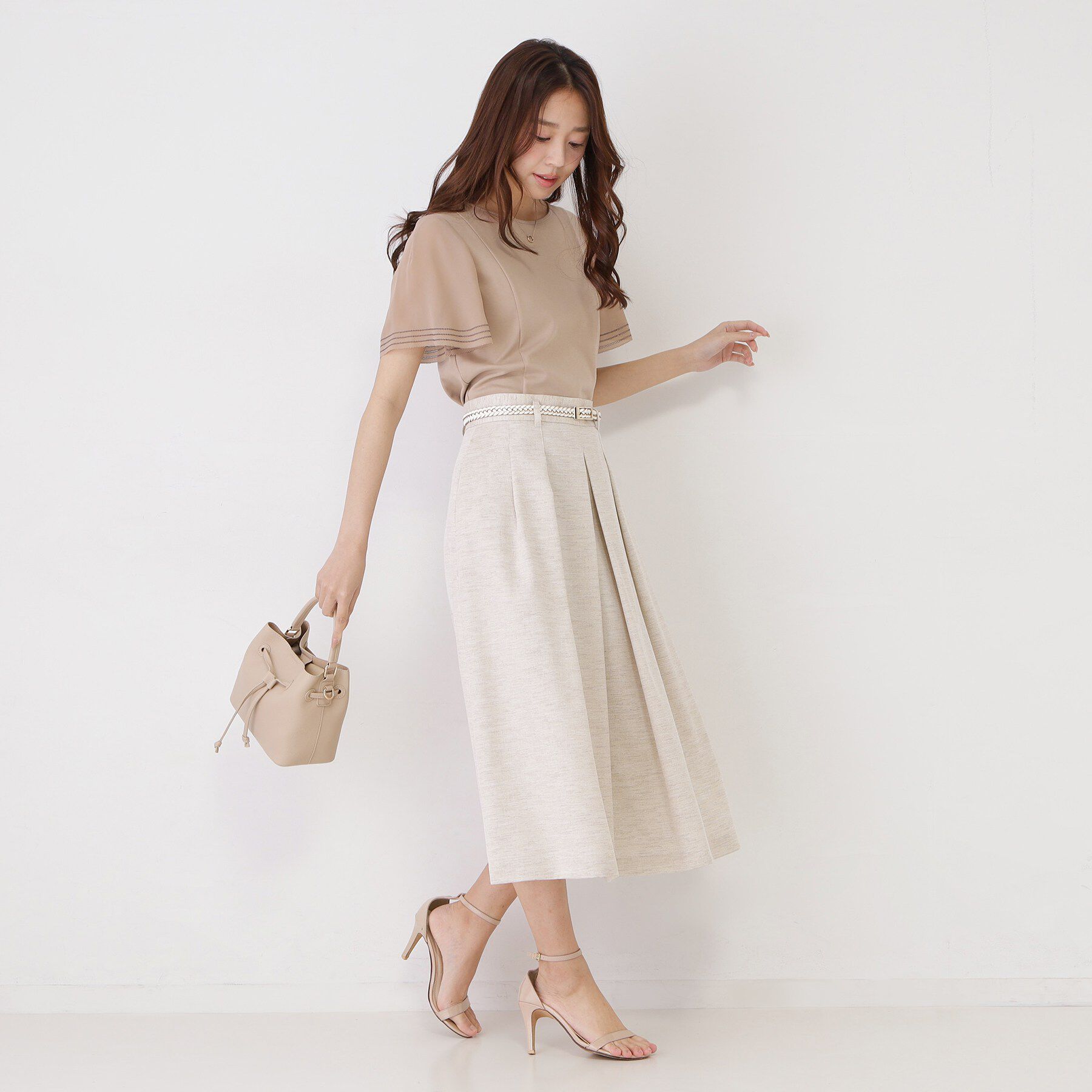 COUP DE CHANCE「【手洗い可／日本製】タックフレアスカート」|スカート|