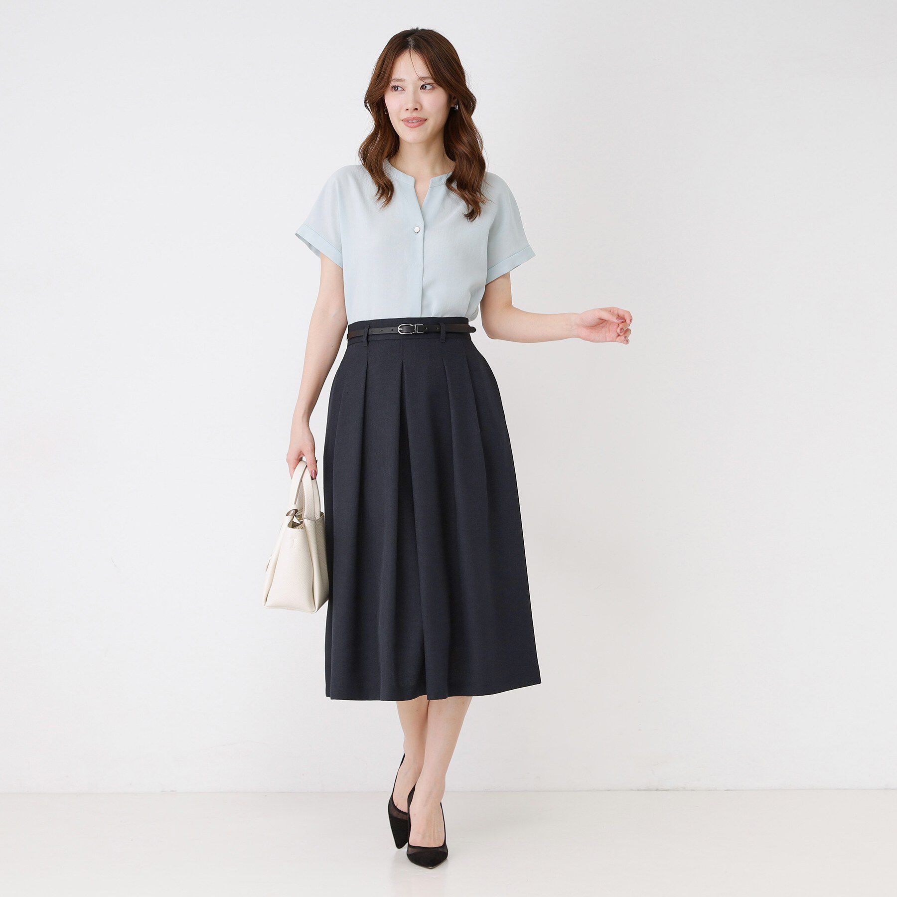 COUP DE CHANCE「【手洗い可／日本製】タックフレアスカート」|スカート|