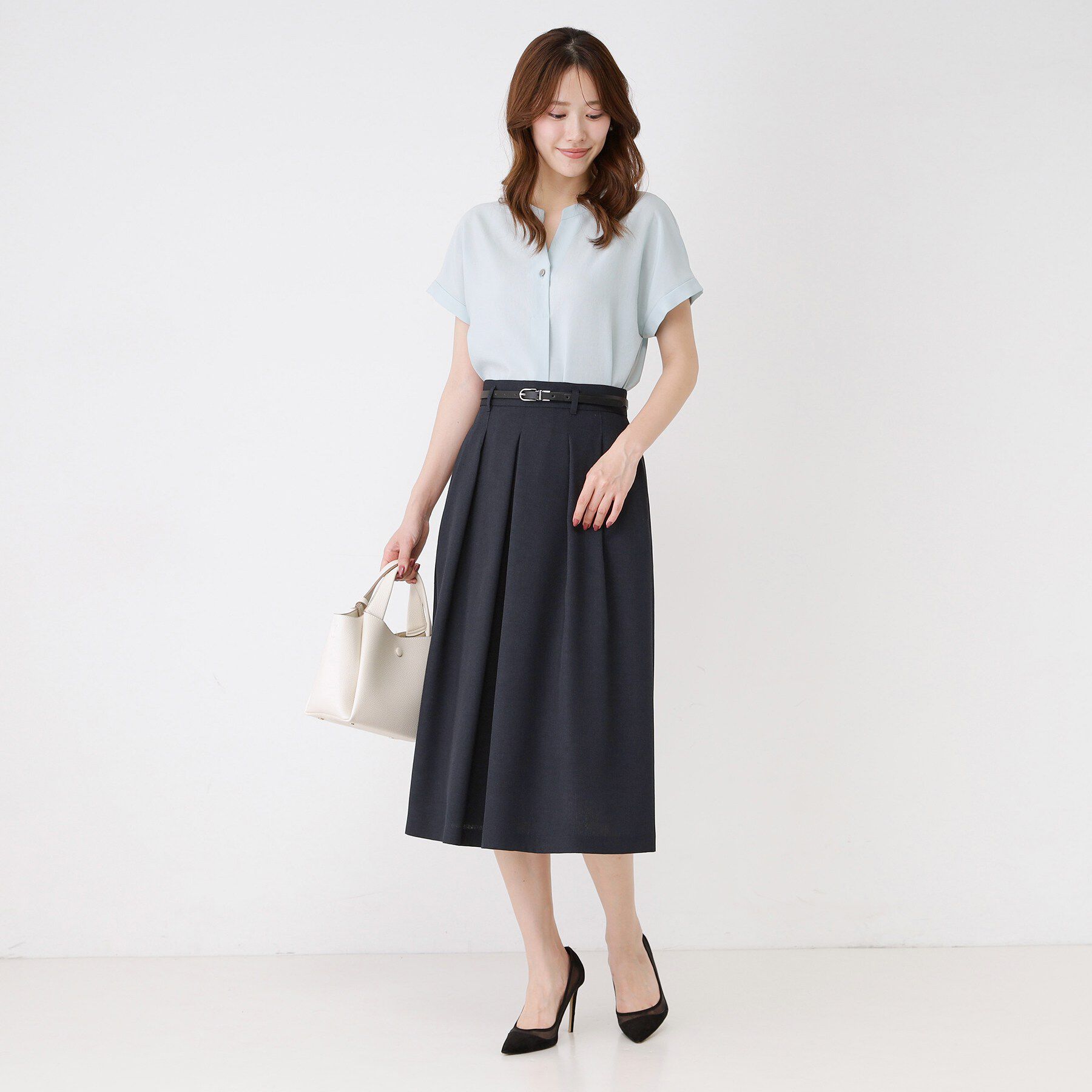 COUP DE CHANCE「【手洗い可／日本製】タックフレアスカート」|スカート|