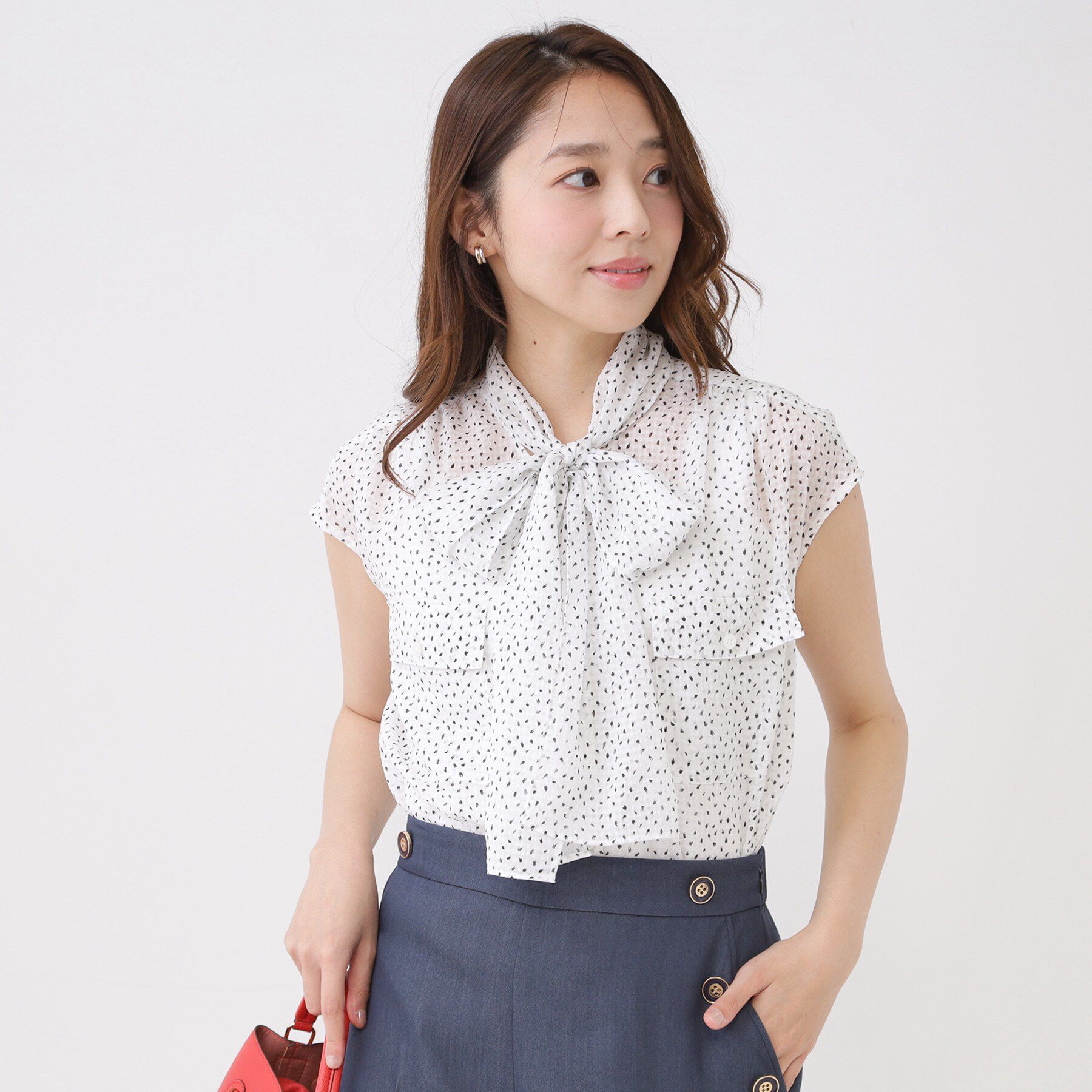 COUP DE CHANCE「【手洗い可】シアーボウタイブラウス」|シャツ・ブラウス|