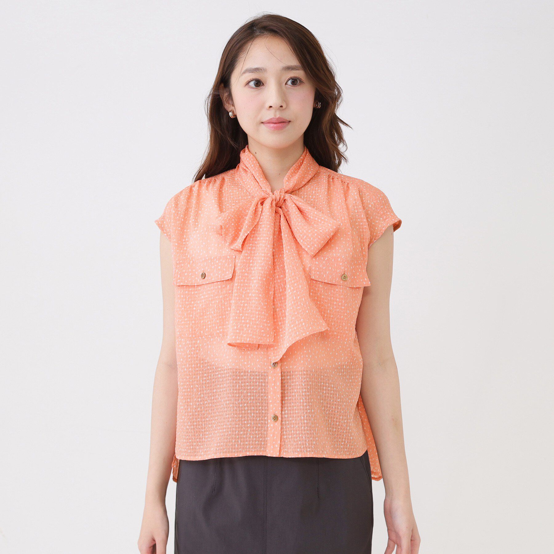 COUP DE CHANCE「【手洗い可】シアーボウタイブラウス」|シャツ・ブラウス|