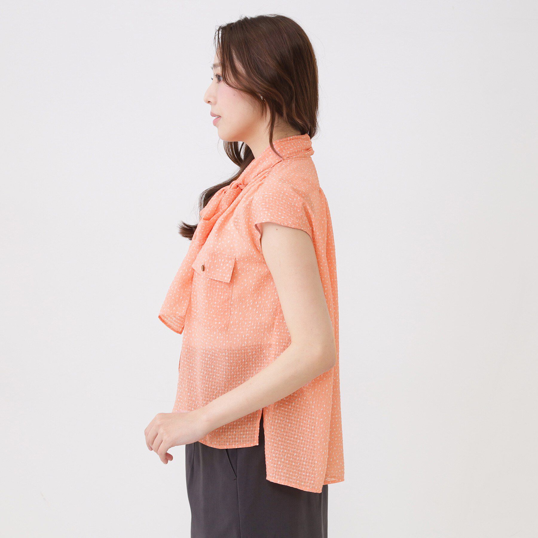 COUP DE CHANCE「【手洗い可】シアーボウタイブラウス」|シャツ・ブラウス|