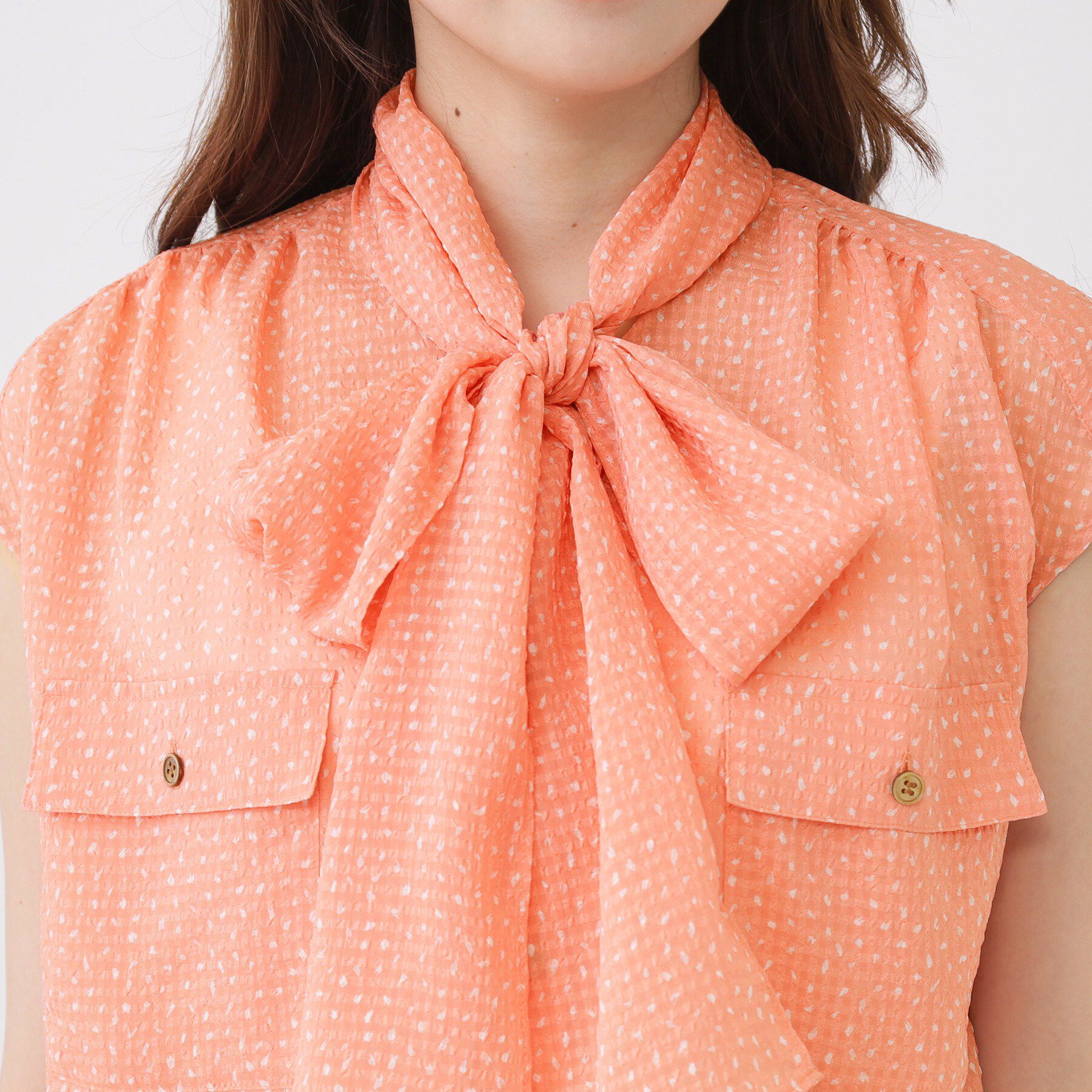 COUP DE CHANCE「【手洗い可】シアーボウタイブラウス」|シャツ・ブラウス|