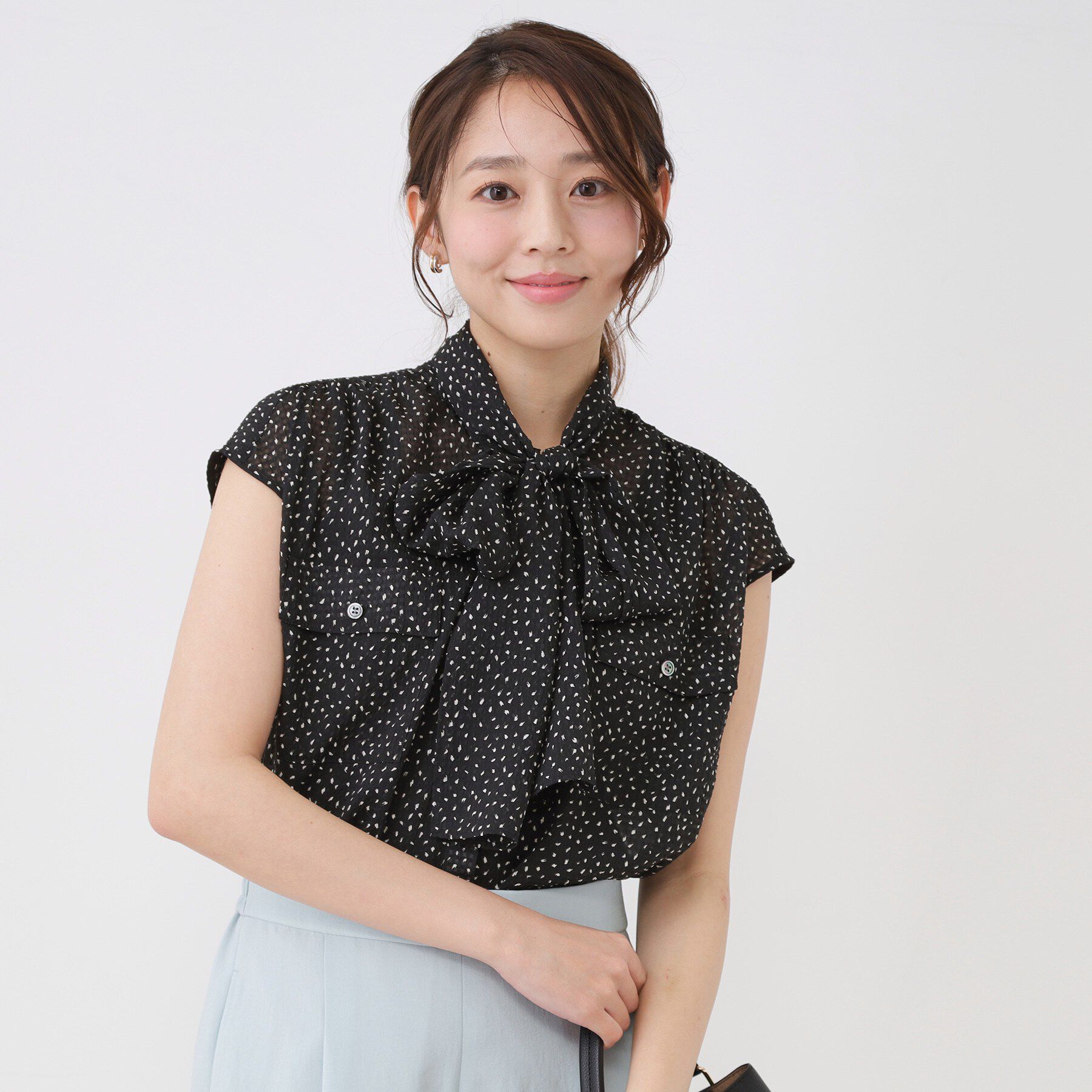 COUP DE CHANCE「【手洗い可】シアーボウタイブラウス」|シャツ・ブラウス|