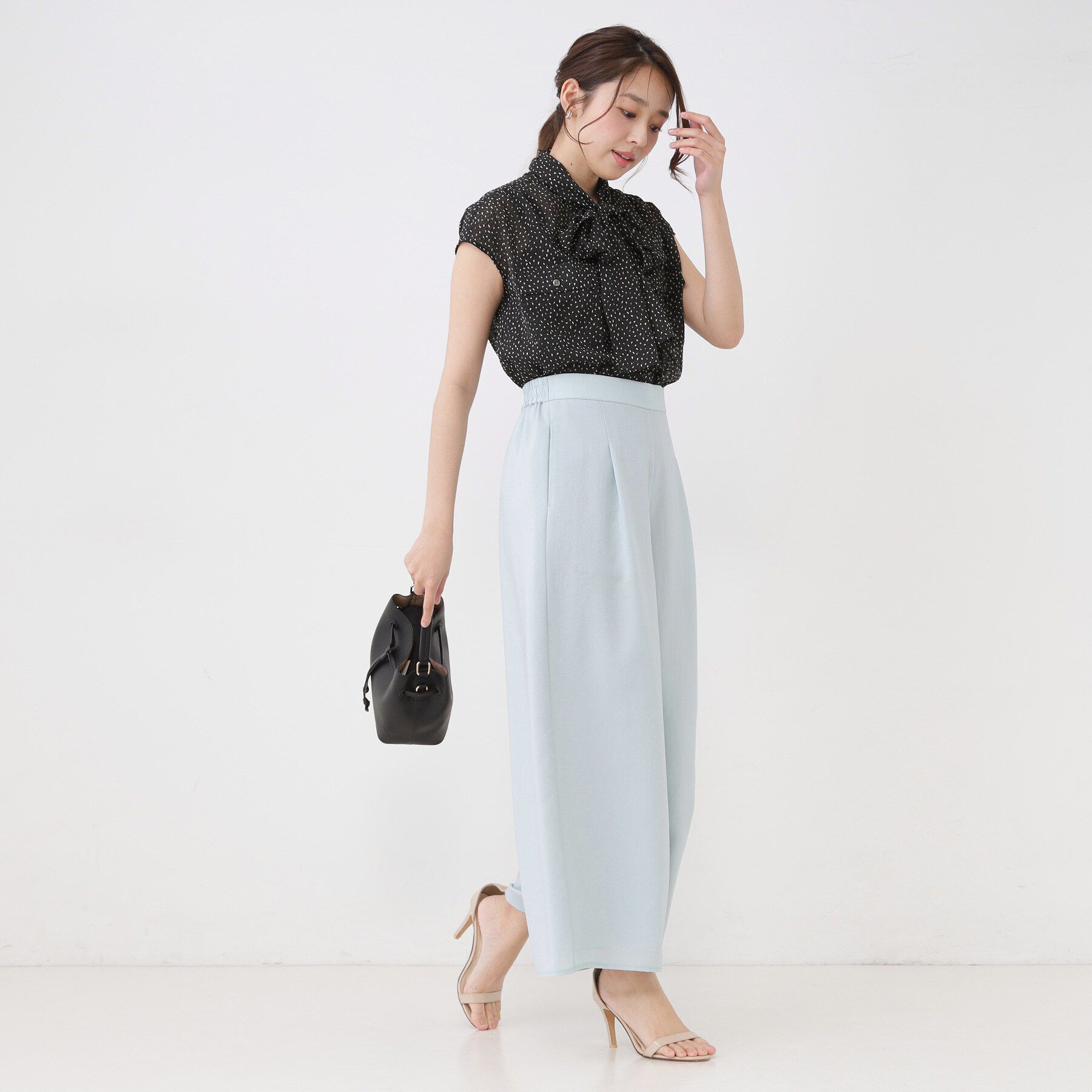 COUP DE CHANCE「【手洗い可】シアーボウタイブラウス」|シャツ・ブラウス|