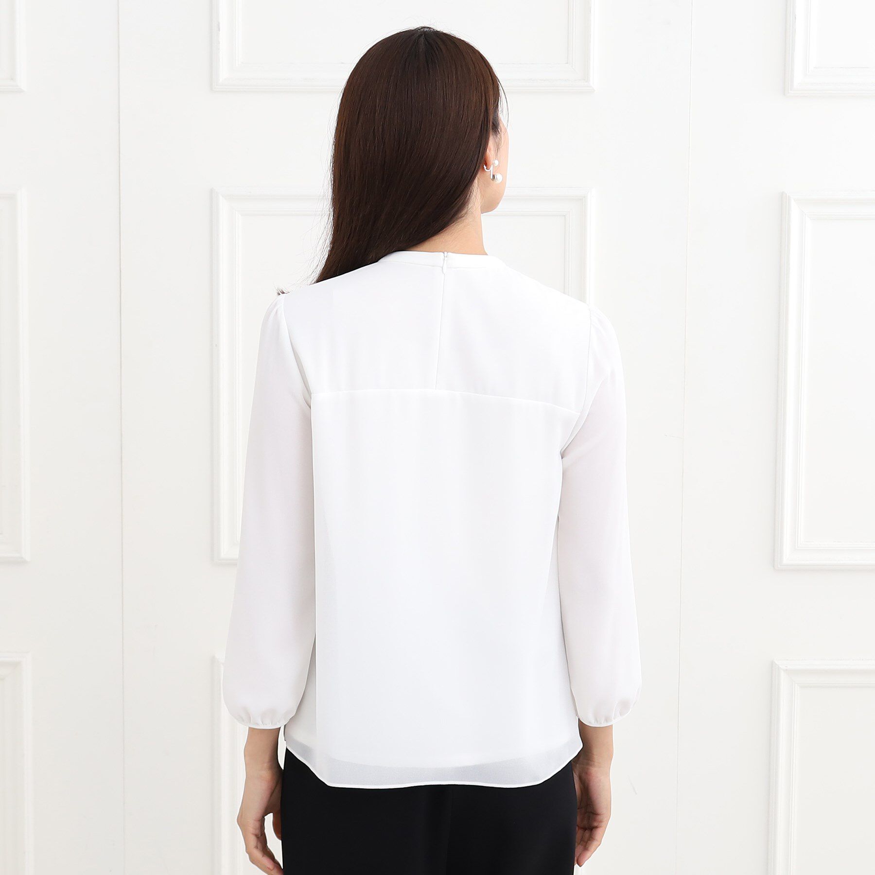 Reflect「【マシンウォッシュ可】フロントレースブラウス」|シャツ・ブラウス|