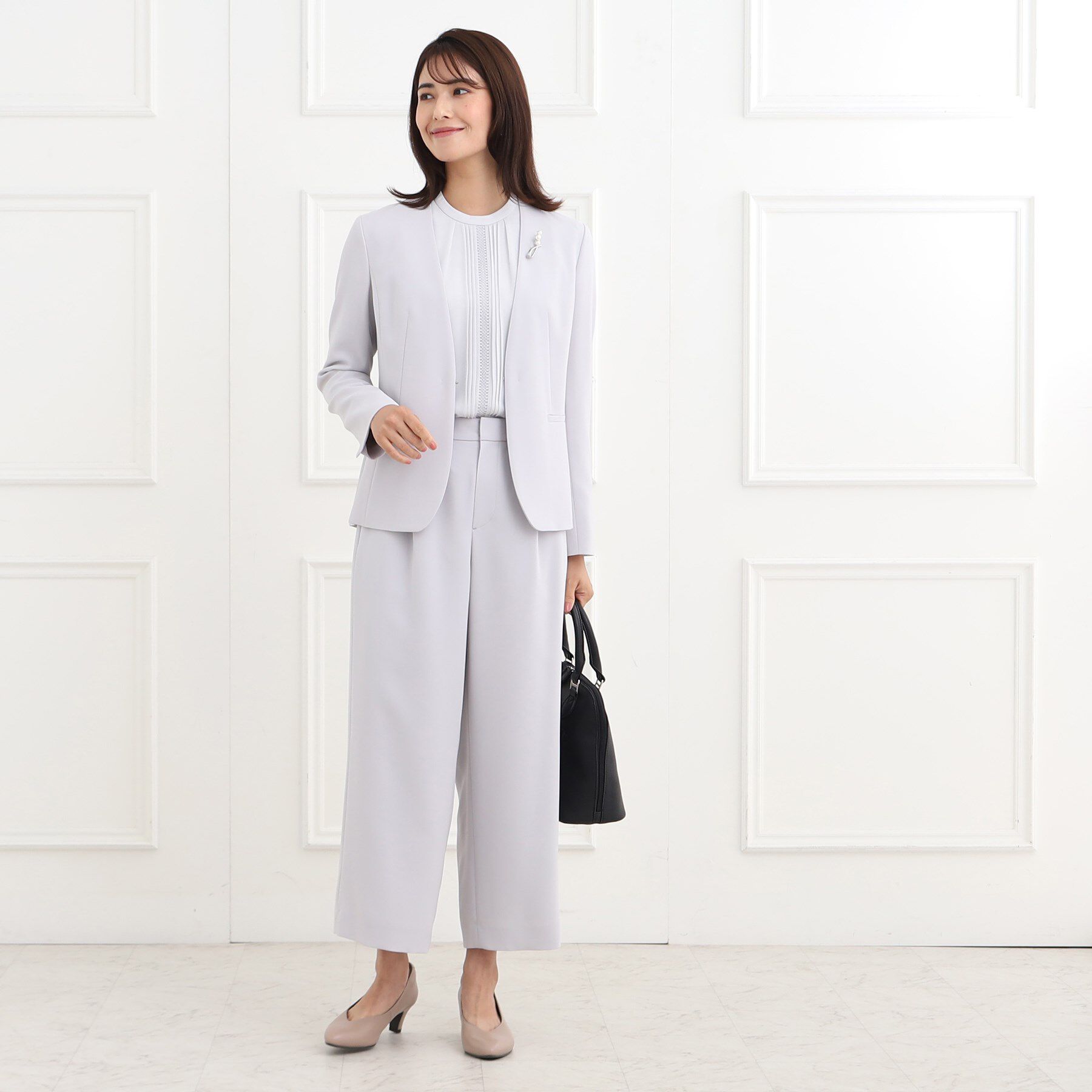 Reflect「【マシンウォッシュ可】フロントレースブラウス」|シャツ・ブラウス|