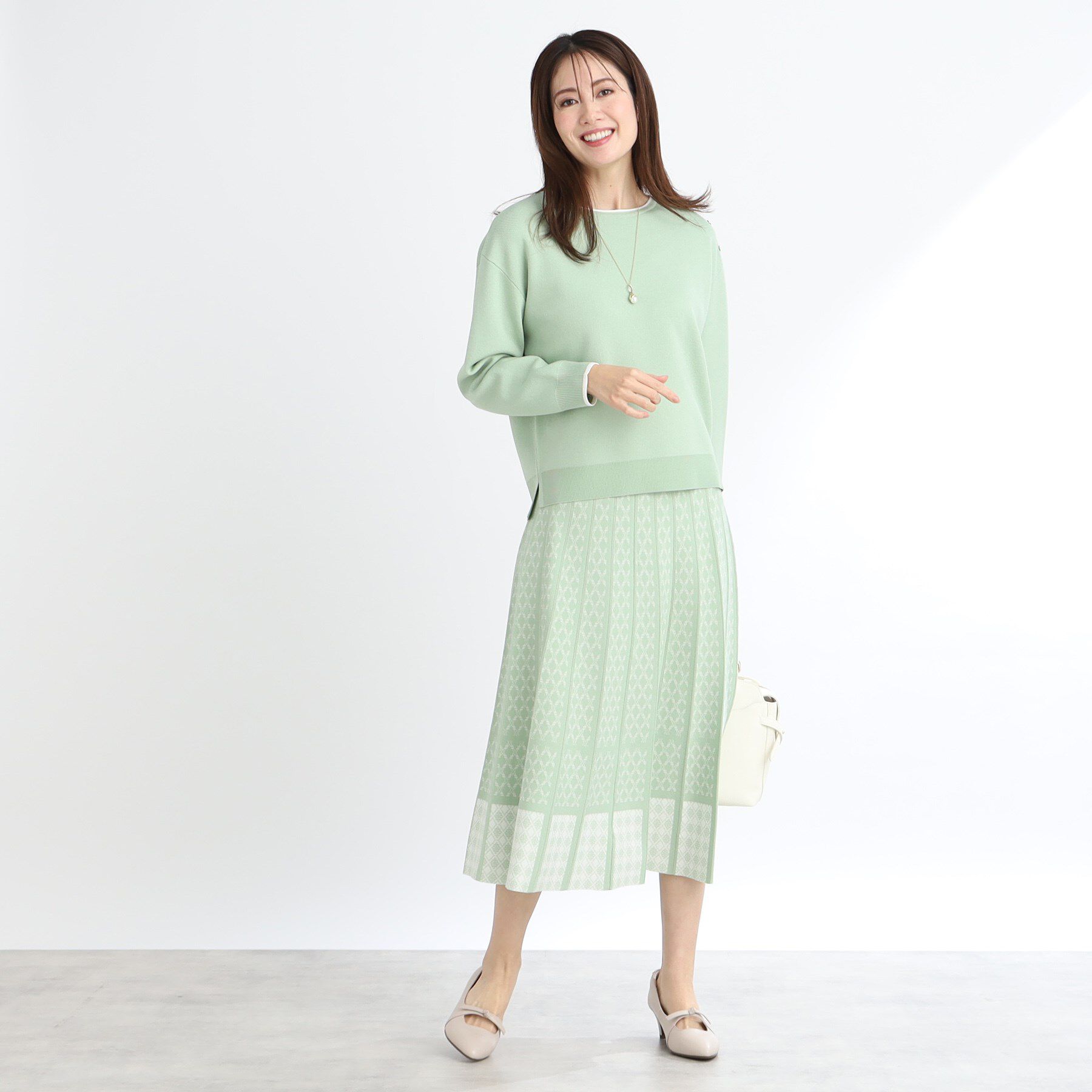 Reflect「【WEB限定カラーあり／ウエスト紐調節／セットアップ可】ジャカードスカート」|スカート|