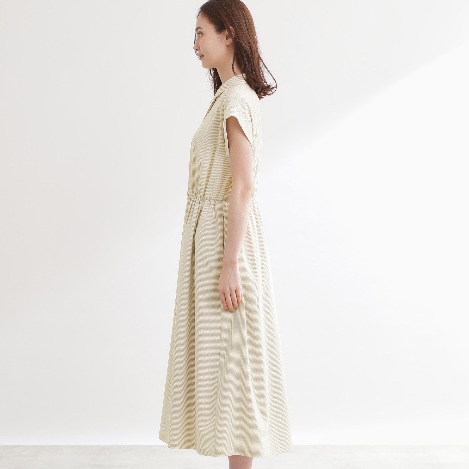 Reflect「フレンチスリーブシャツワンピース」|ワンピース|