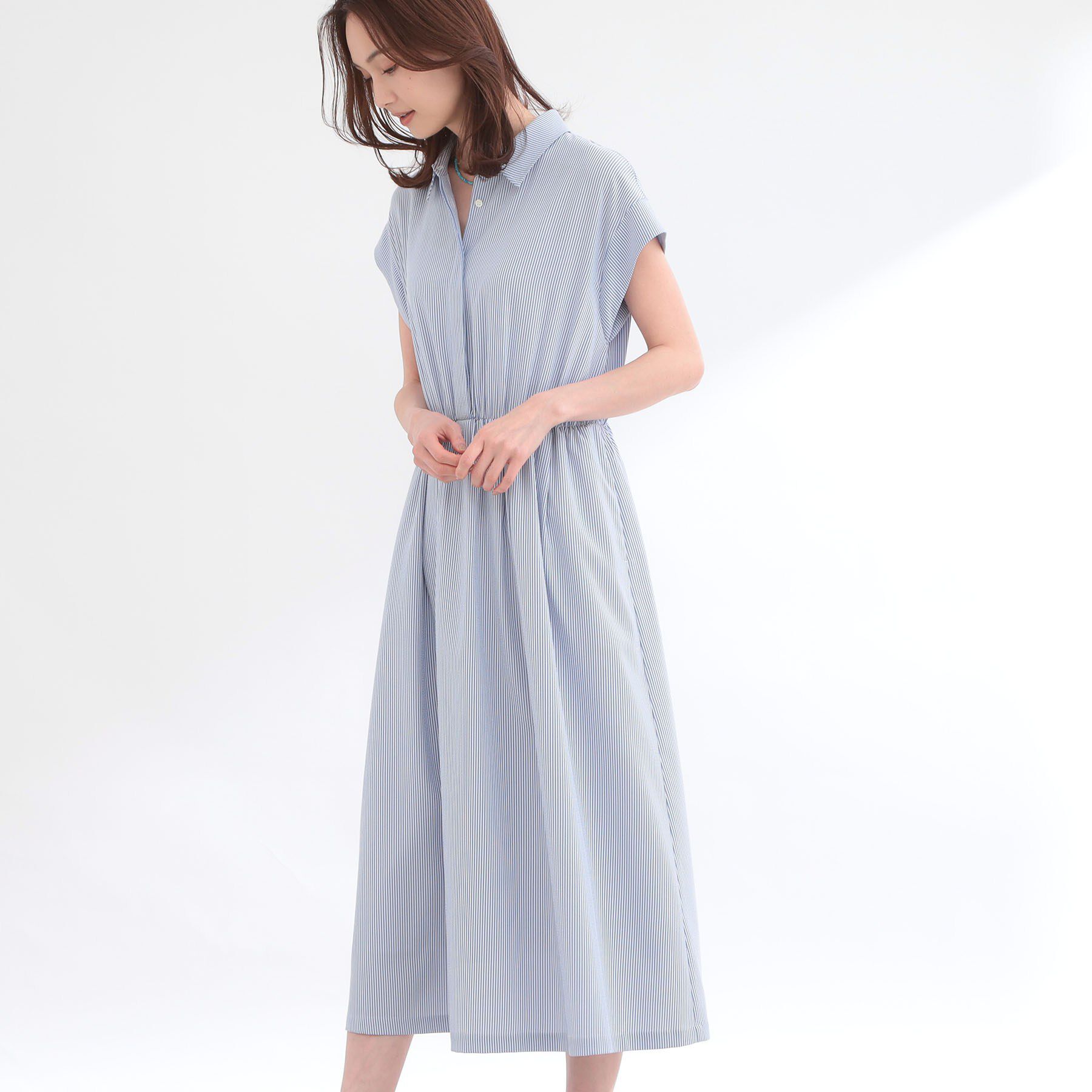 Reflect「フレンチスリーブシャツワンピース」|ワンピース|