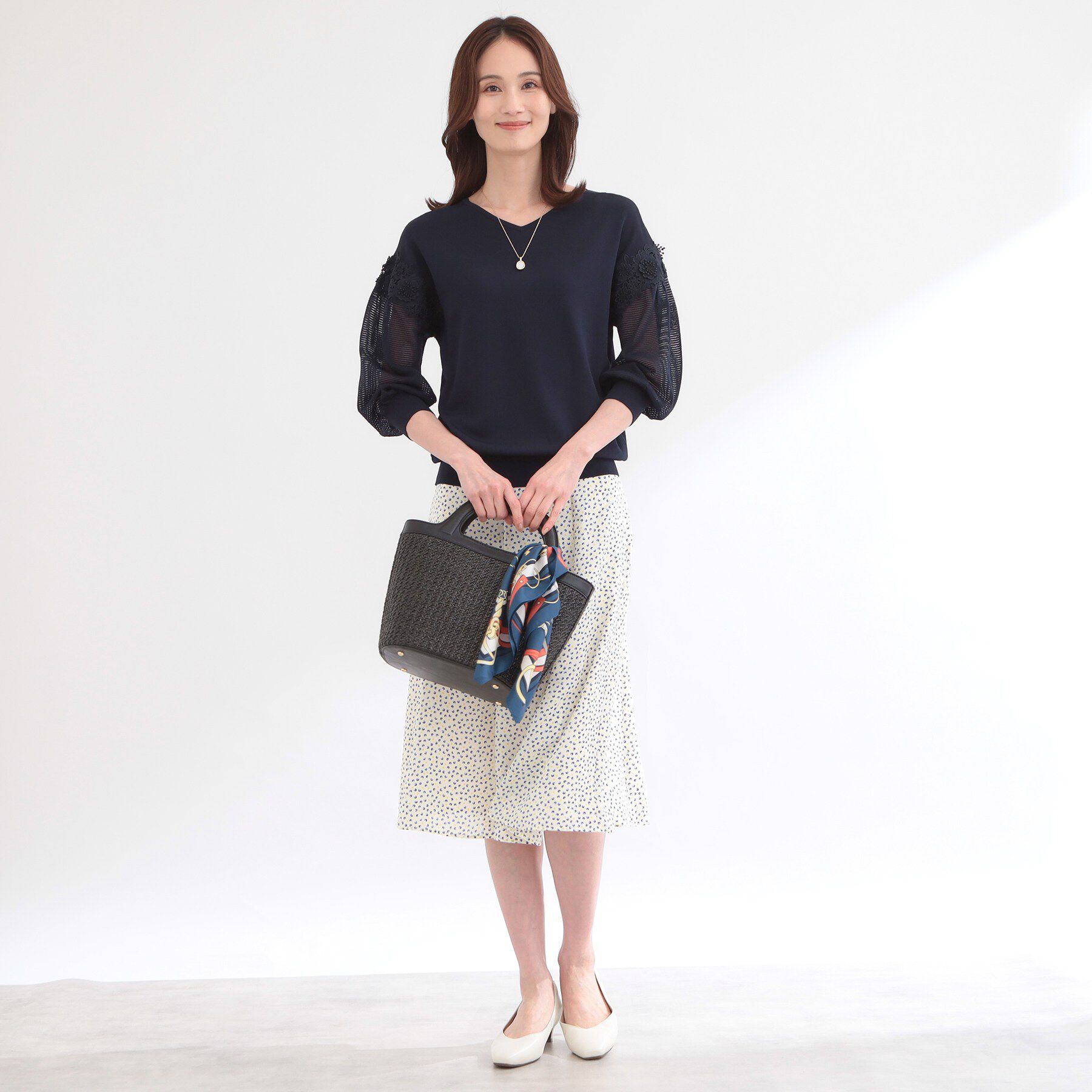 Reflect「ウエスト切り替えフレアスカート」|スカート|