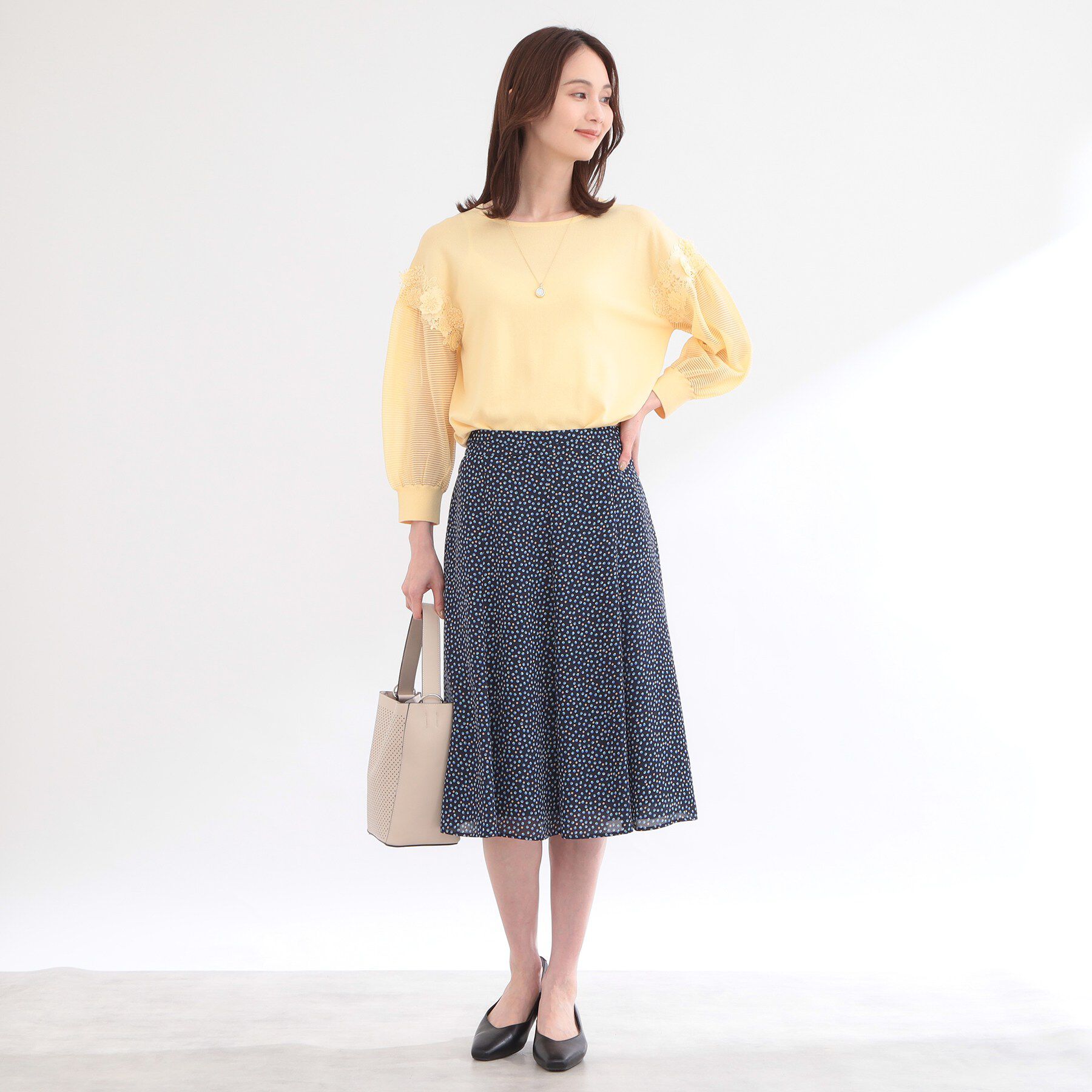 Reflect「ウエスト切り替えフレアスカート」|スカート|