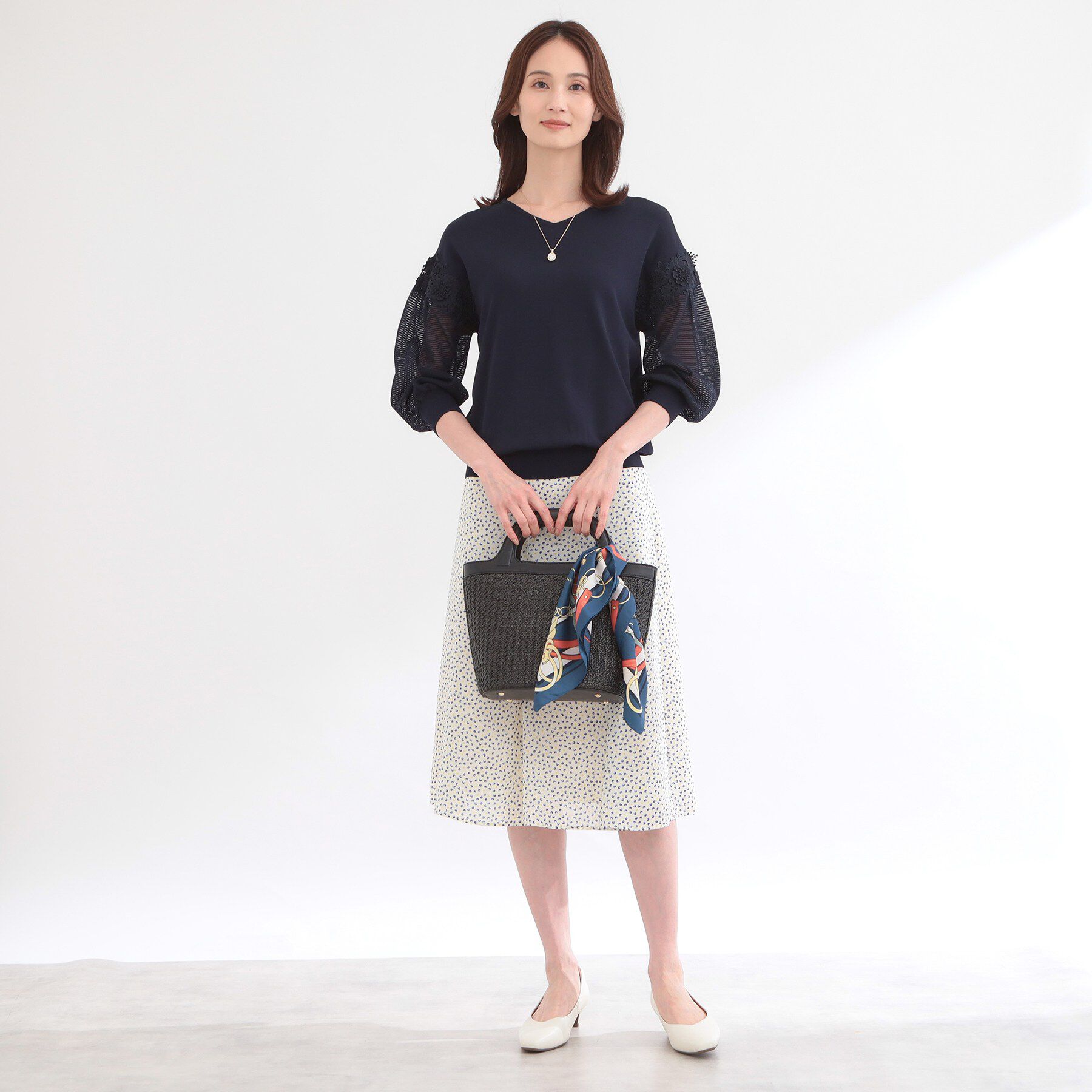 Reflect「ウエスト切り替えフレアスカート」|スカート|