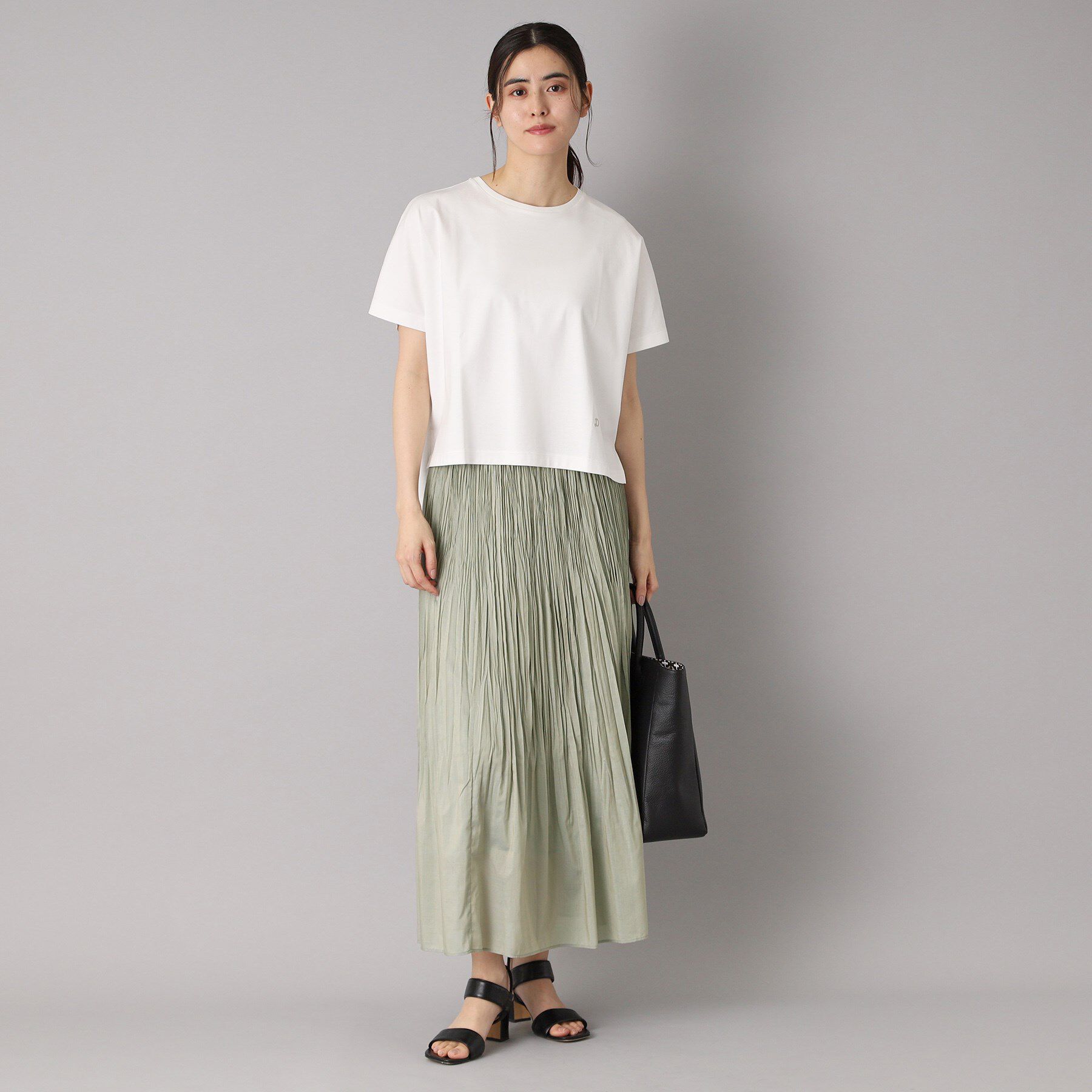 DRESSTERIOR「【ウエストゴム/ミディ丈】シアープリーツスカート」|スカート|