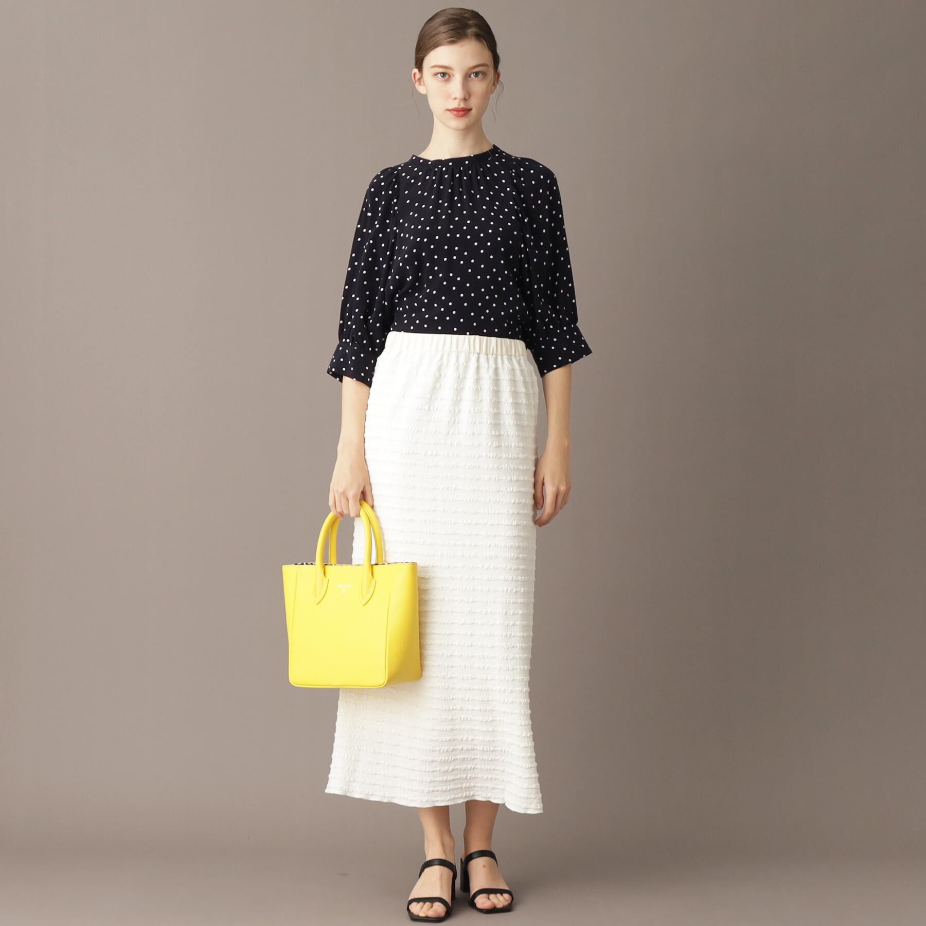 DRESSTERIOR「【洗える/日本製】ドットPTボリュームスリーブブラウス」|シャツ・ブラウス|