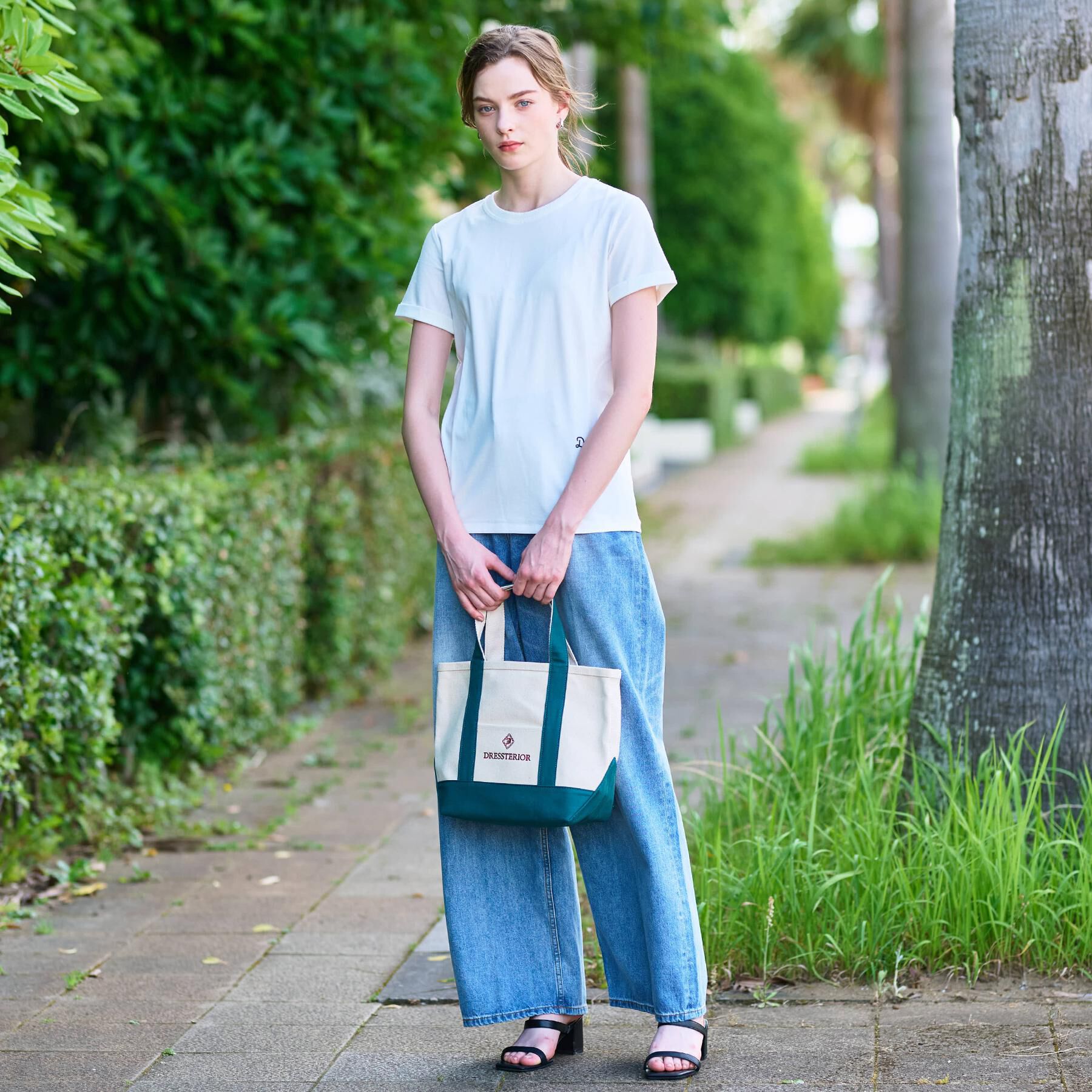 DRESSTERIOR「【洗える】シルクブレンドポンチTシャツ」|Tシャツ・カットソー|