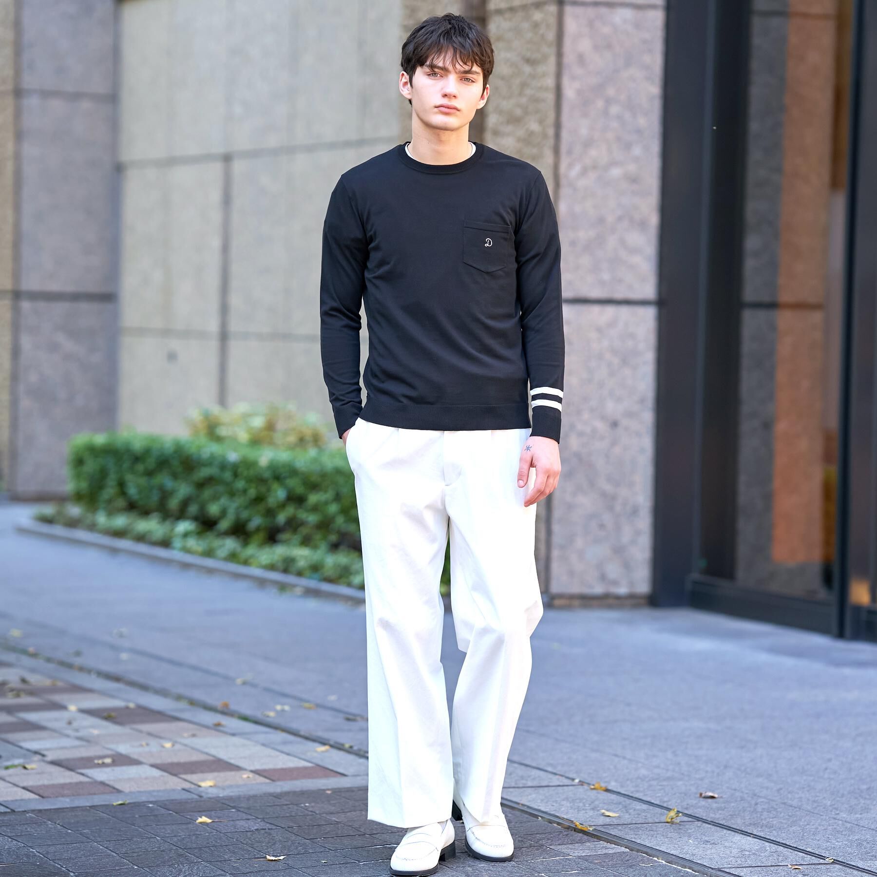 DRESSTERIOR「【ウォッシャブル】コットンシルク クルーニット」|ニット・セーター|