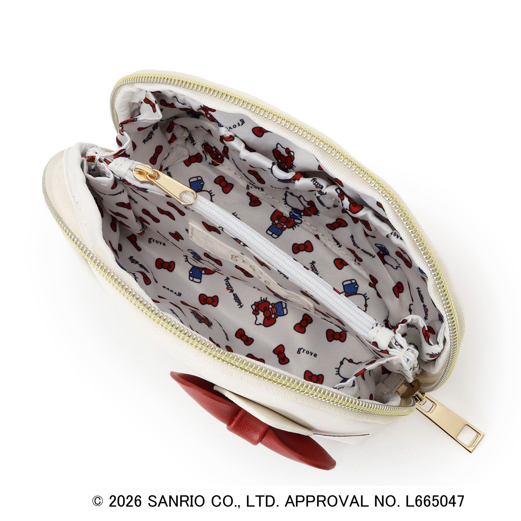 grove「【ハローキティ】シェル型フェイスポーチ」|ポーチ|