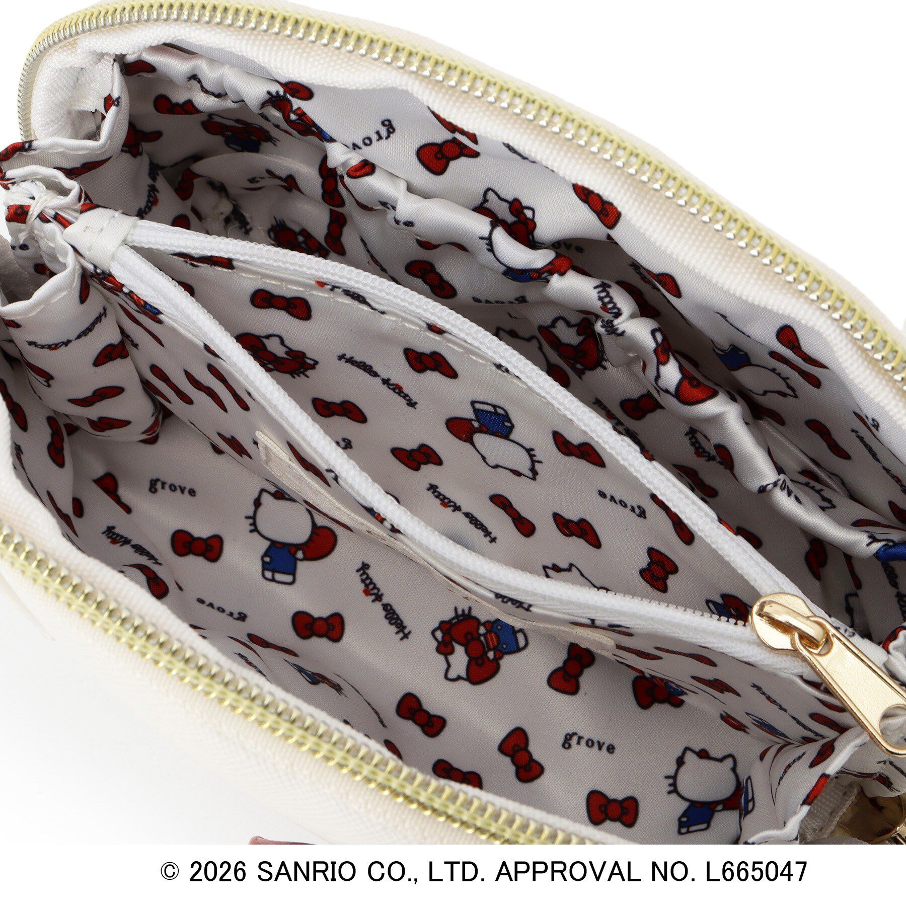 grove「【ハローキティ】シェル型フェイスポーチ」|ポーチ|