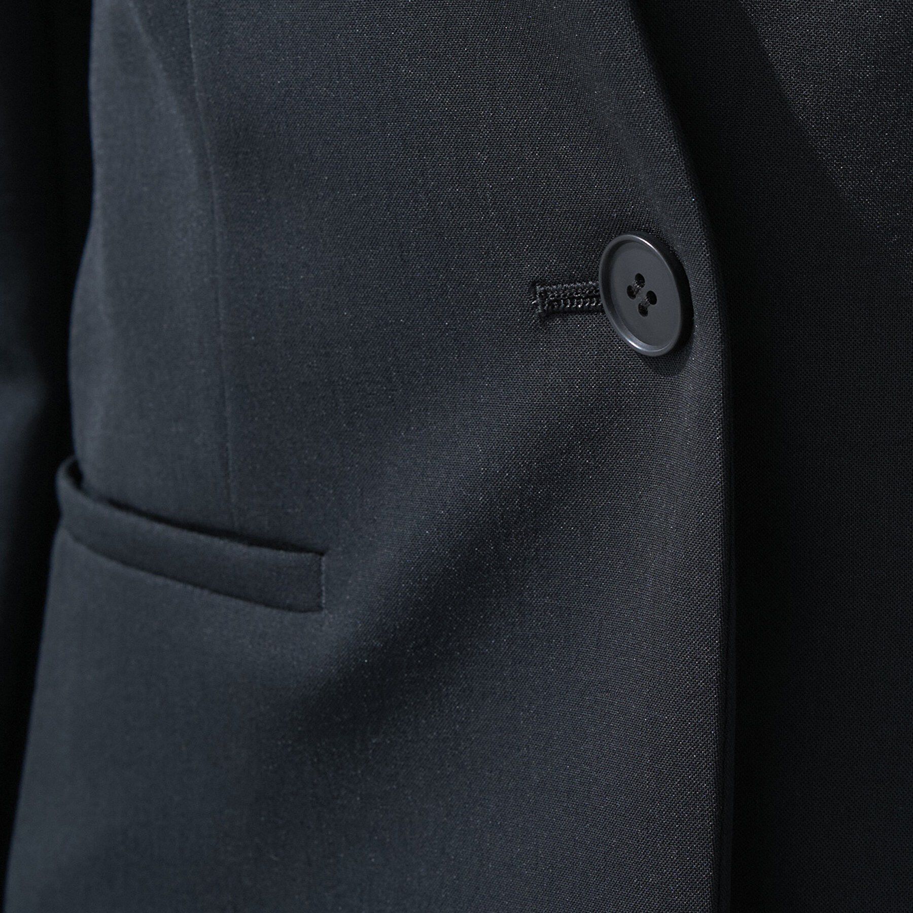 INDIVI「【定番スーツ／UVケア／洗える】ウール調ノーカラージャケット」|スーツ|