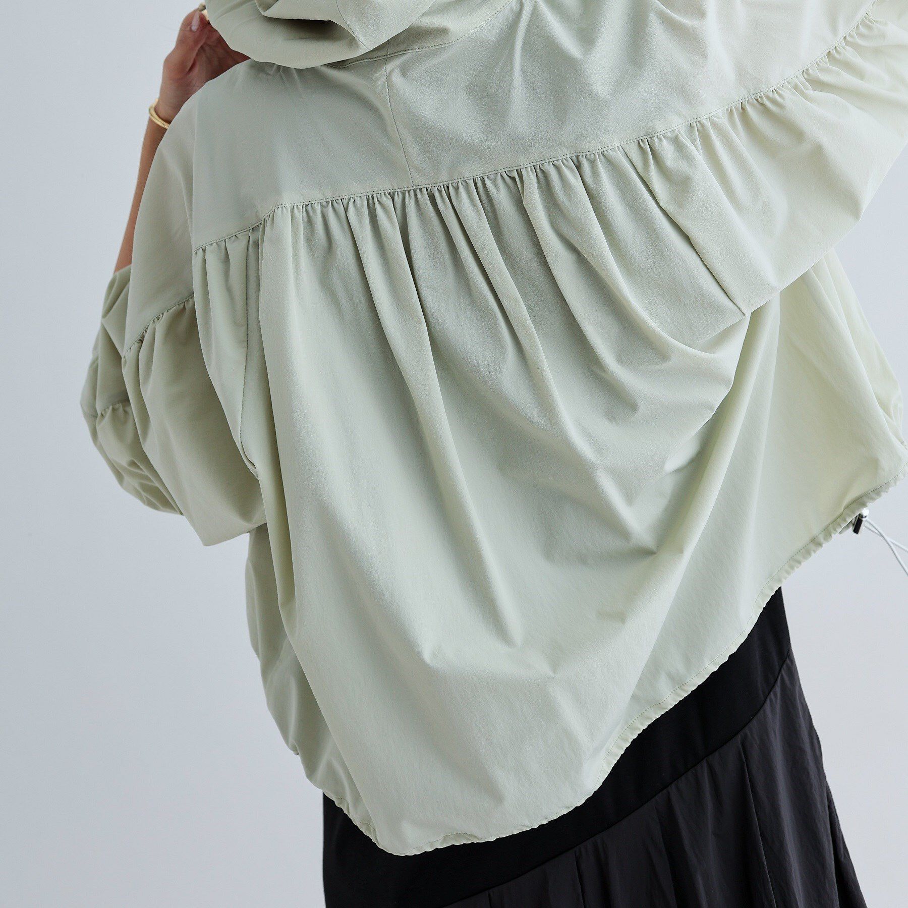 GALLEST「ギャザードルマンフーデットブルゾン」|ブルゾン・スタジャン|