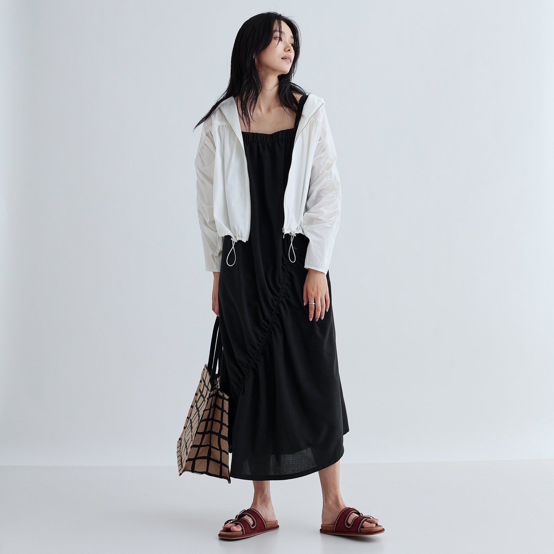 GALLEST「ギャザードルマンフーデットブルゾン」|ブルゾン・スタジャン|