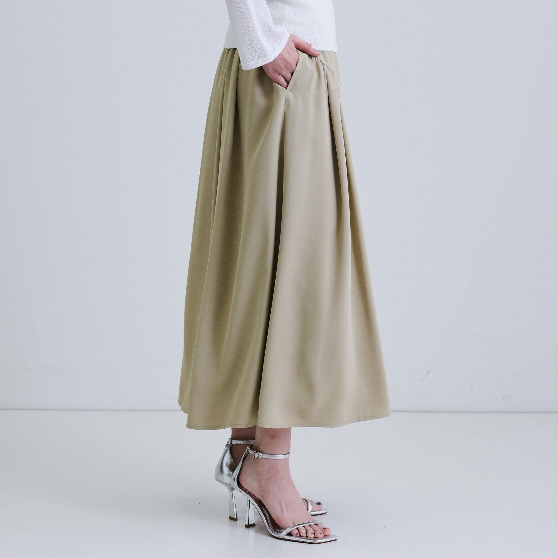 GALLEST「ドレープギャザースカート」|スカート|