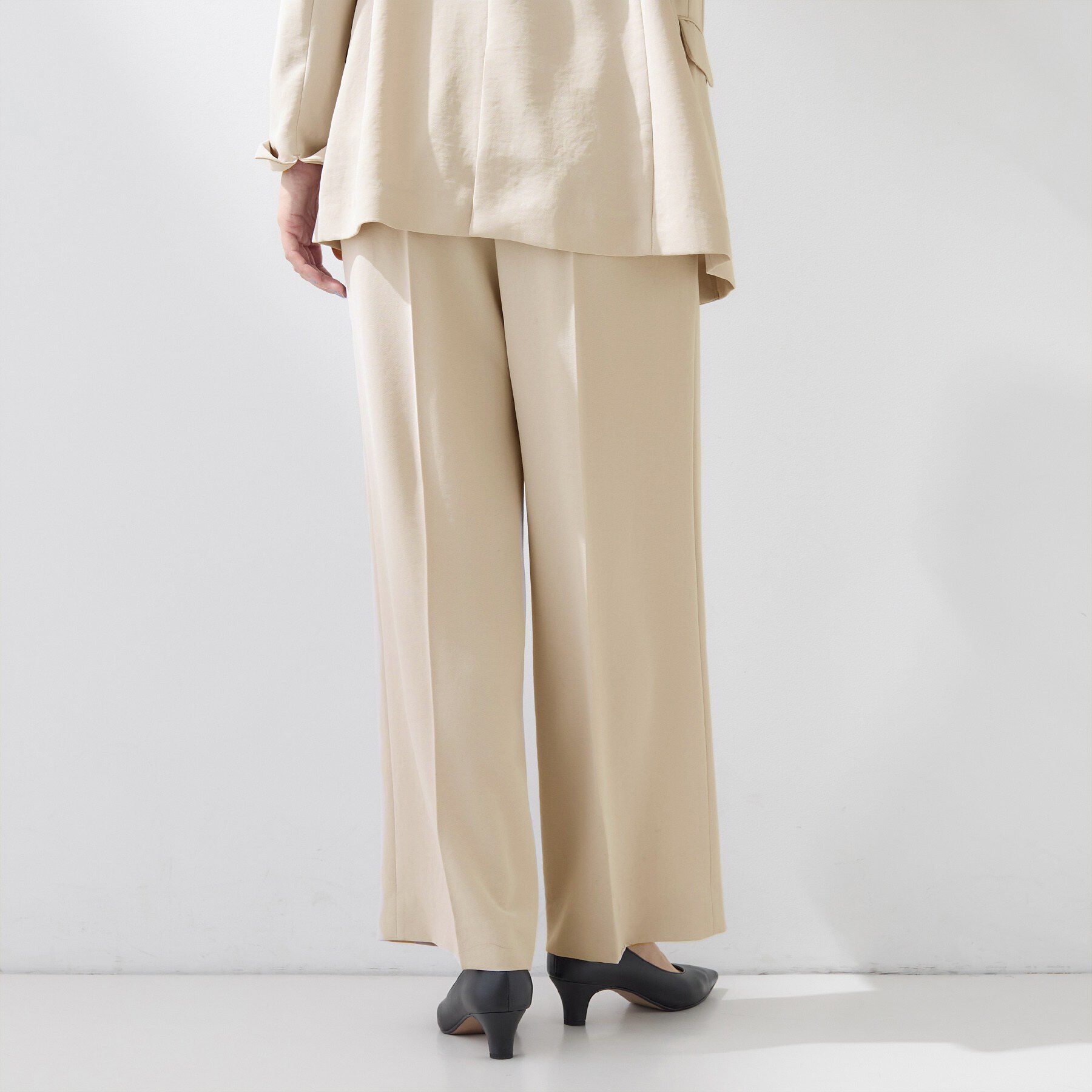 INDIVI「【洗える／UVケア／SETUP可】着る日傘ワイドパンツ」|その他|