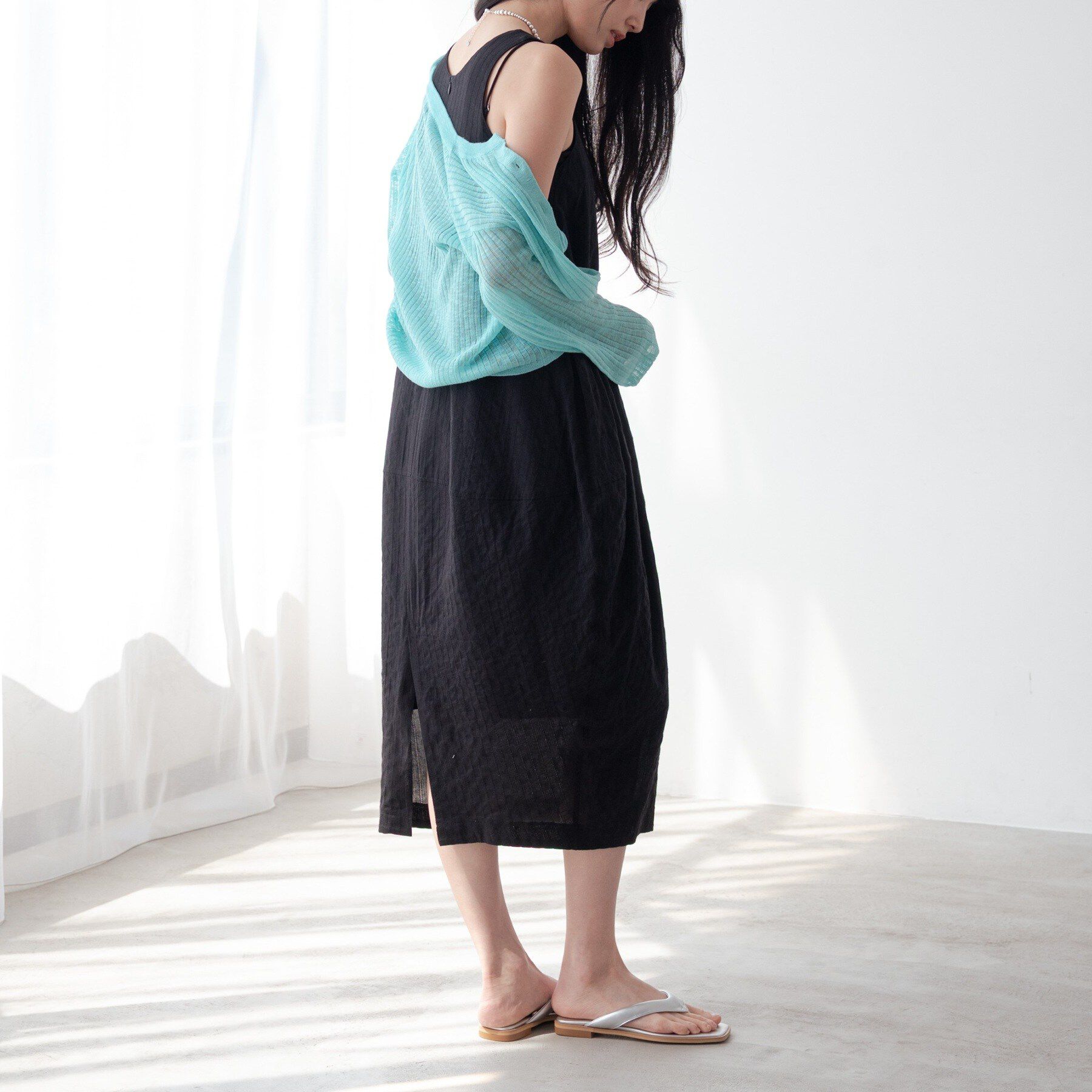 GALLEST「シアーフレアスリーブカーディガン【接触冷感】」|カーディガン|