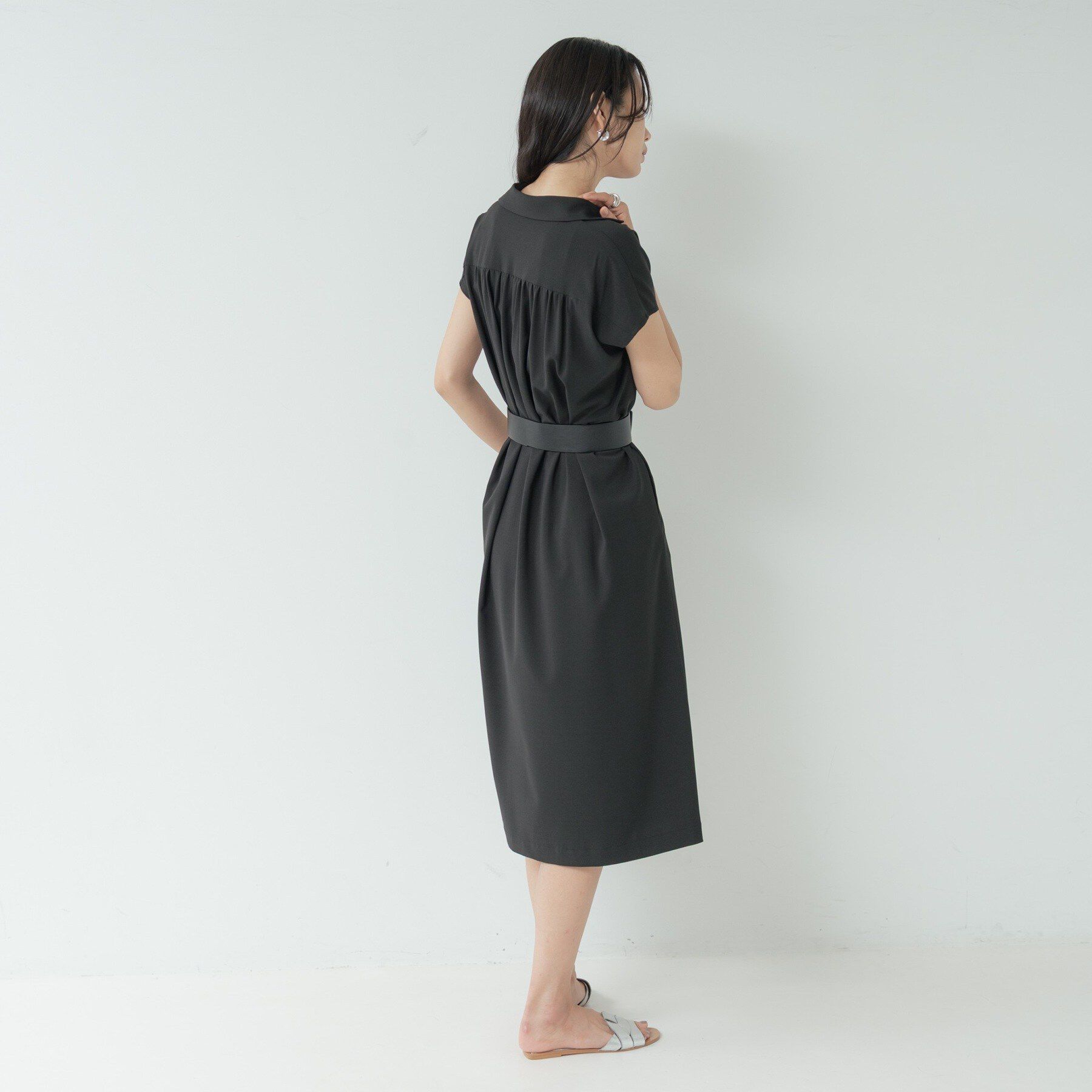 GALLEST「Comfy SET UP｜スキッパーワンピース【通勤／接触冷感／UVカット】」|ワンピース|