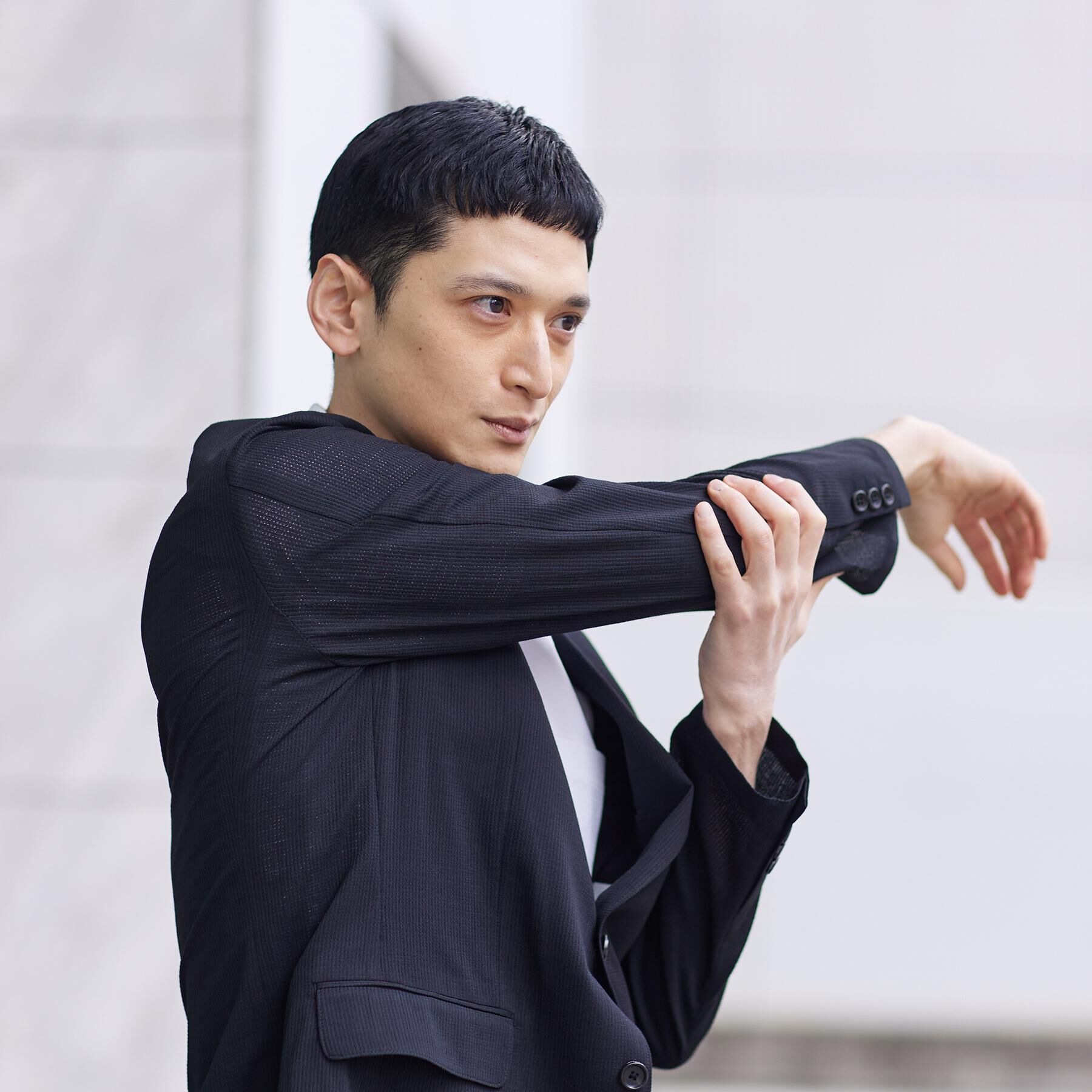 TAKEO KIKUCHI「【通気性】トリコットサッカー ジャケット」|テーラードジャケット|