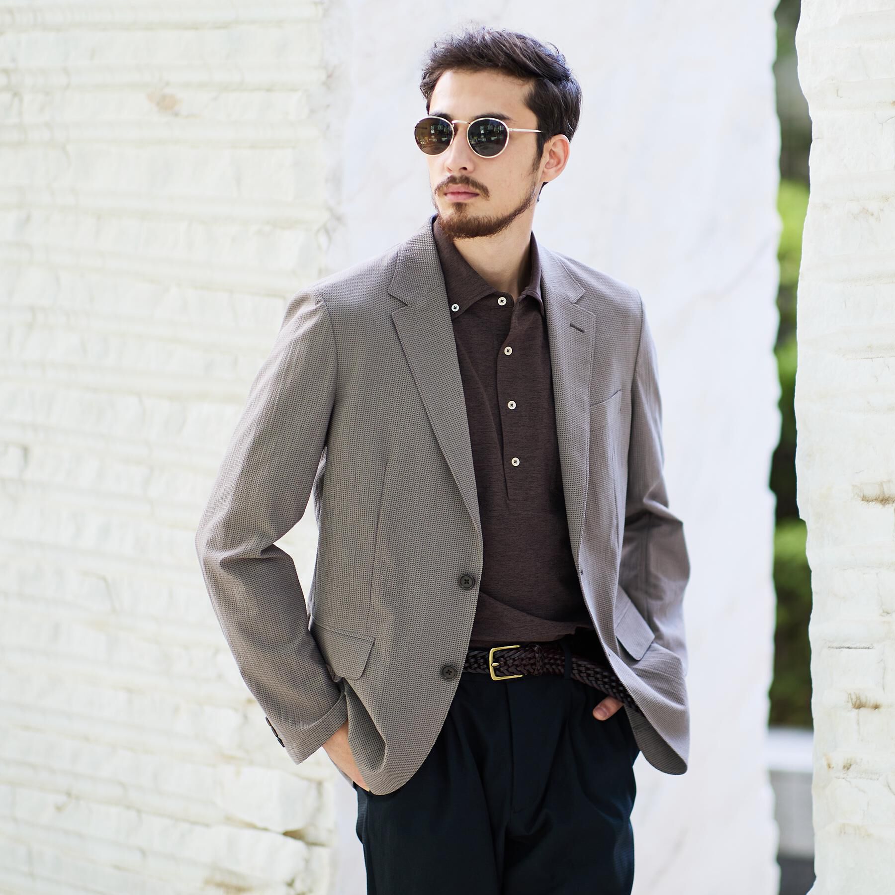 TAKEO KIKUCHI「【通気性】トリコットサッカー ジャケット」|テーラードジャケット|