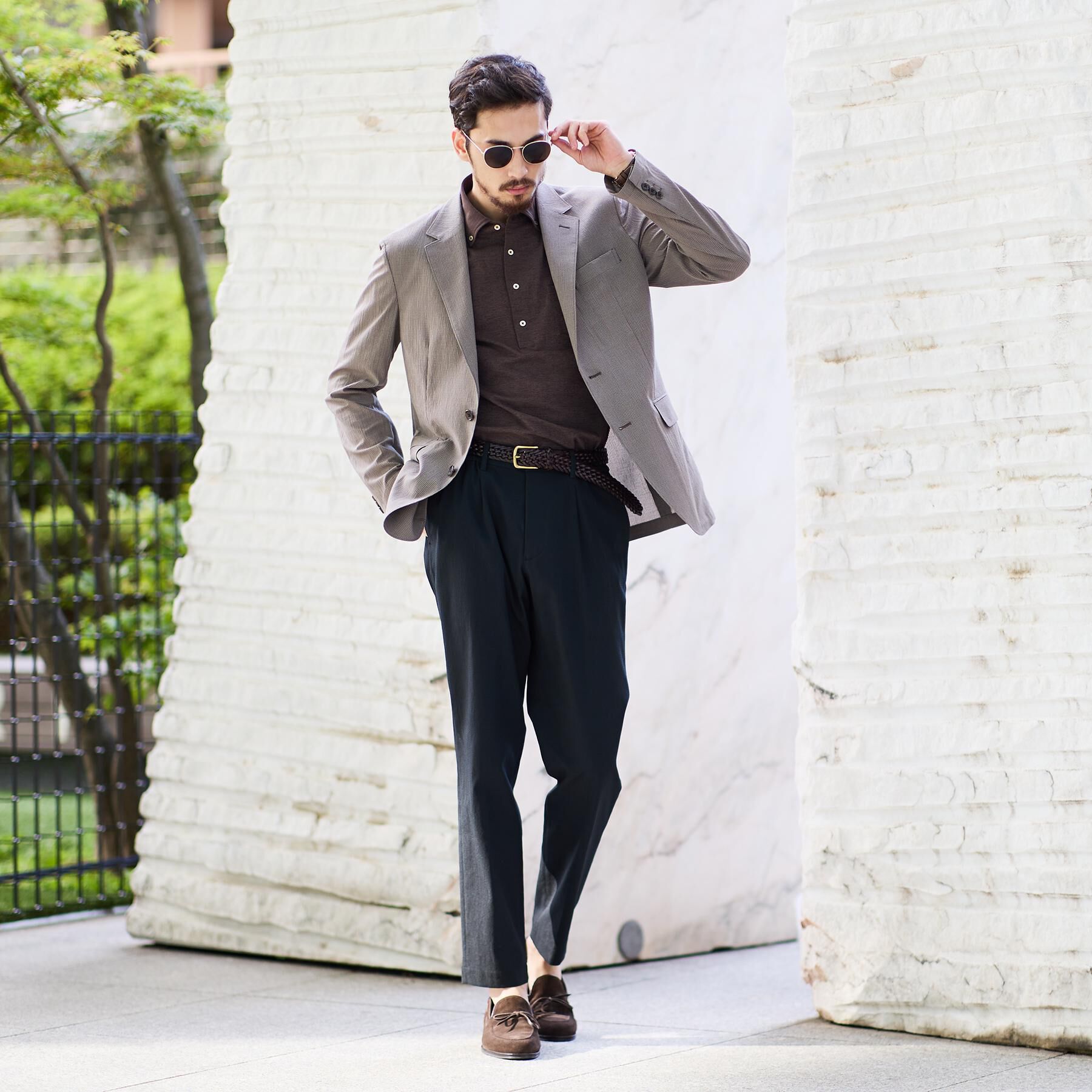 TAKEO KIKUCHI「【通気性】トリコットサッカー ジャケット」|テーラードジャケット|